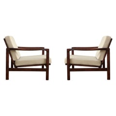 Mid Century Beige B-7752 Armchairs by Zenon Bączyk, 1960s, Set of 2