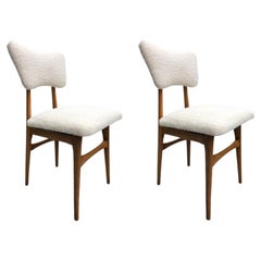 Mid-Century Beige Boucle Dining Chairs, 1960s, Set of 2