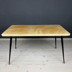 Midcentury Beige Coffee Table, Italy, 1950s