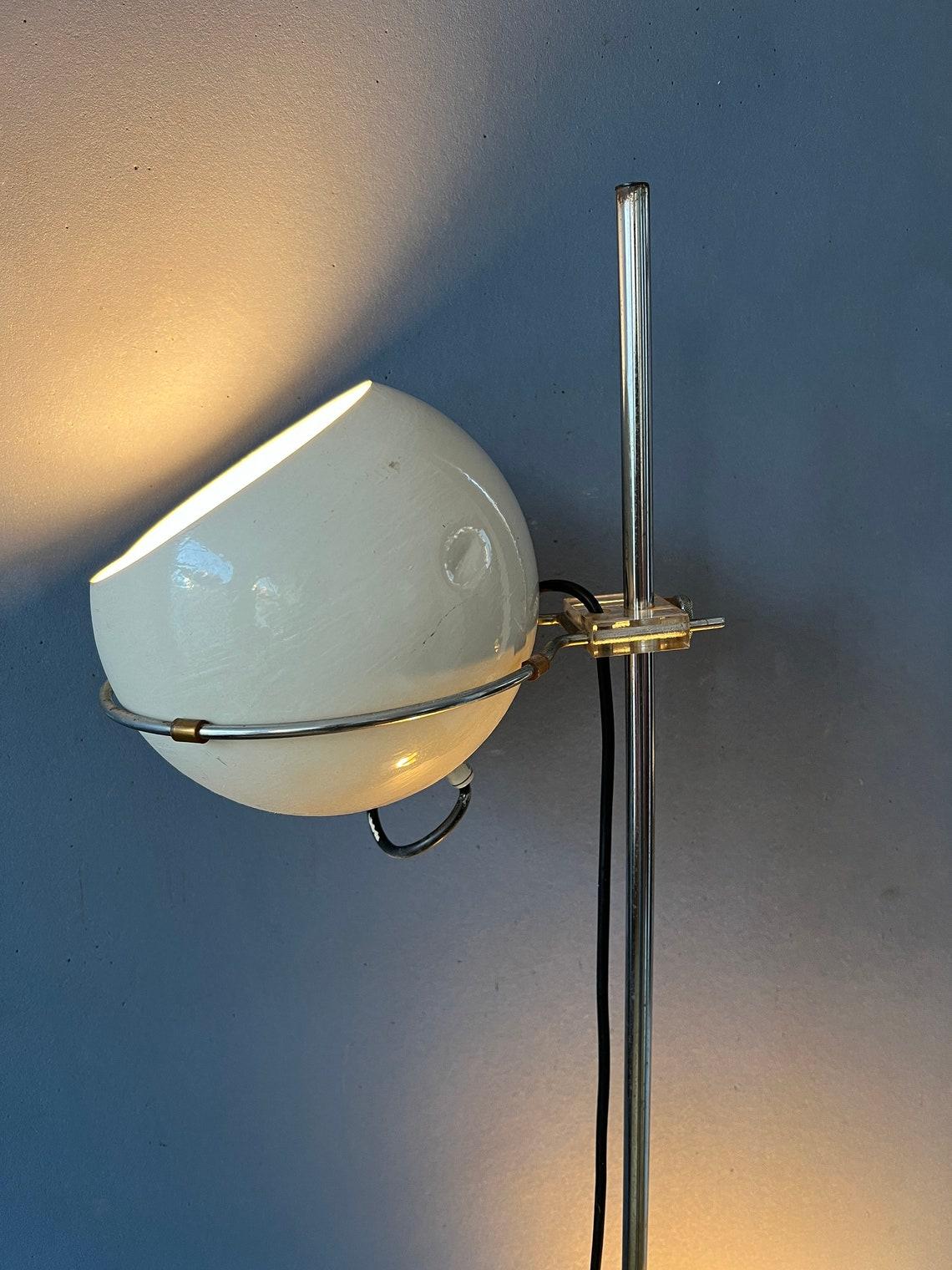 Mid Century Beige GEPO Eyeball Floor Lamp, 1970s In Good Condition For Sale In ROTTERDAM, ZH