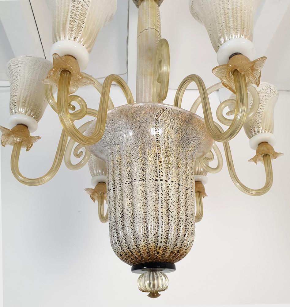 Mid-20th Century Mid-Century Murano glass chandelier, Italy For Sale