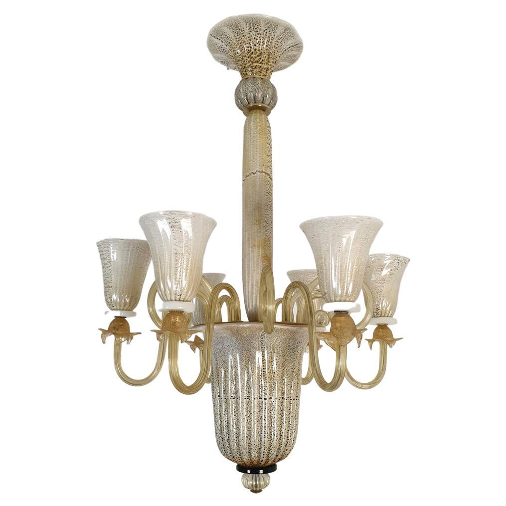 Mid-Century Murano glass chandelier, Italy For Sale