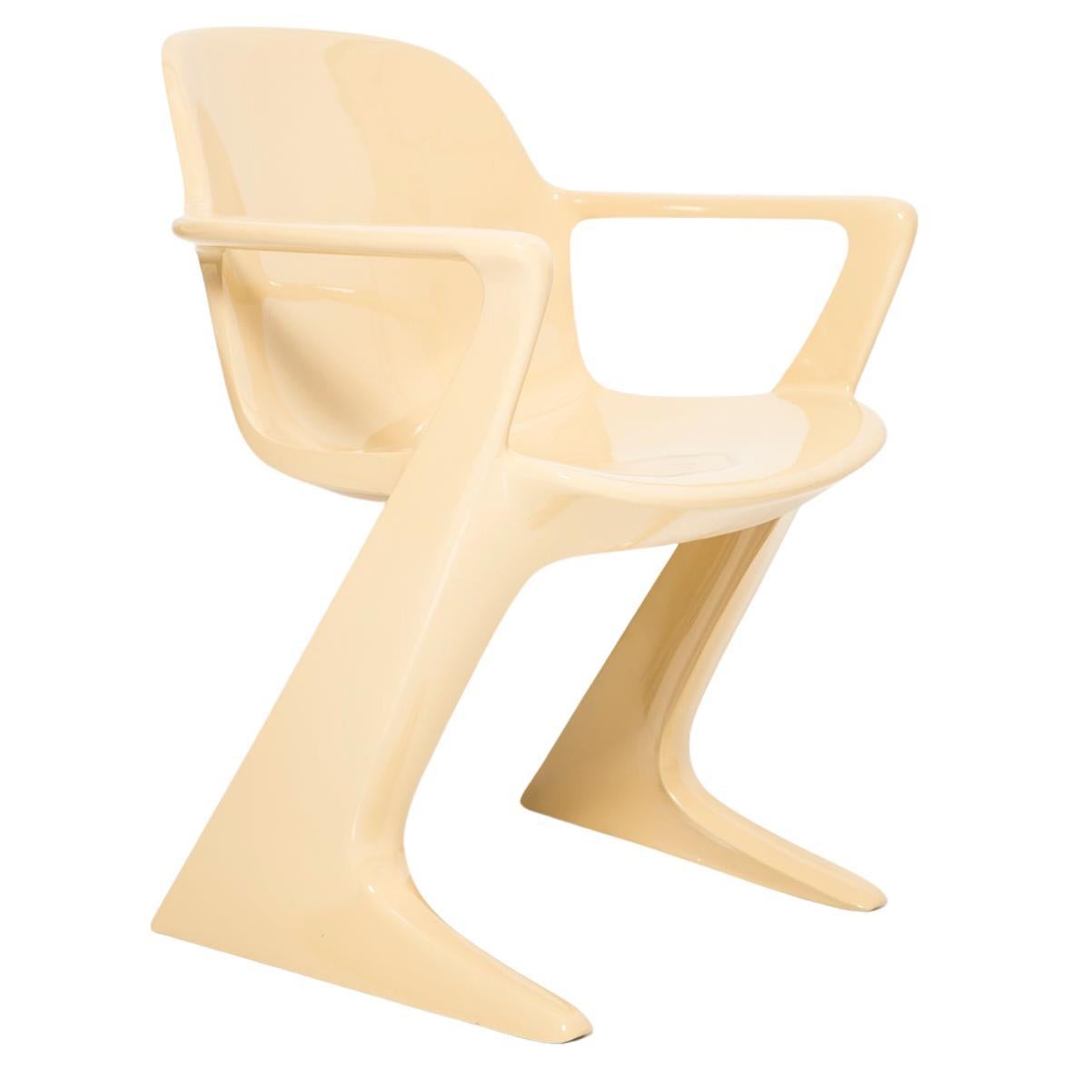 Midcentury Beige Kangaroo Chair Designed by Ernst Moeckl, Germany, 1968