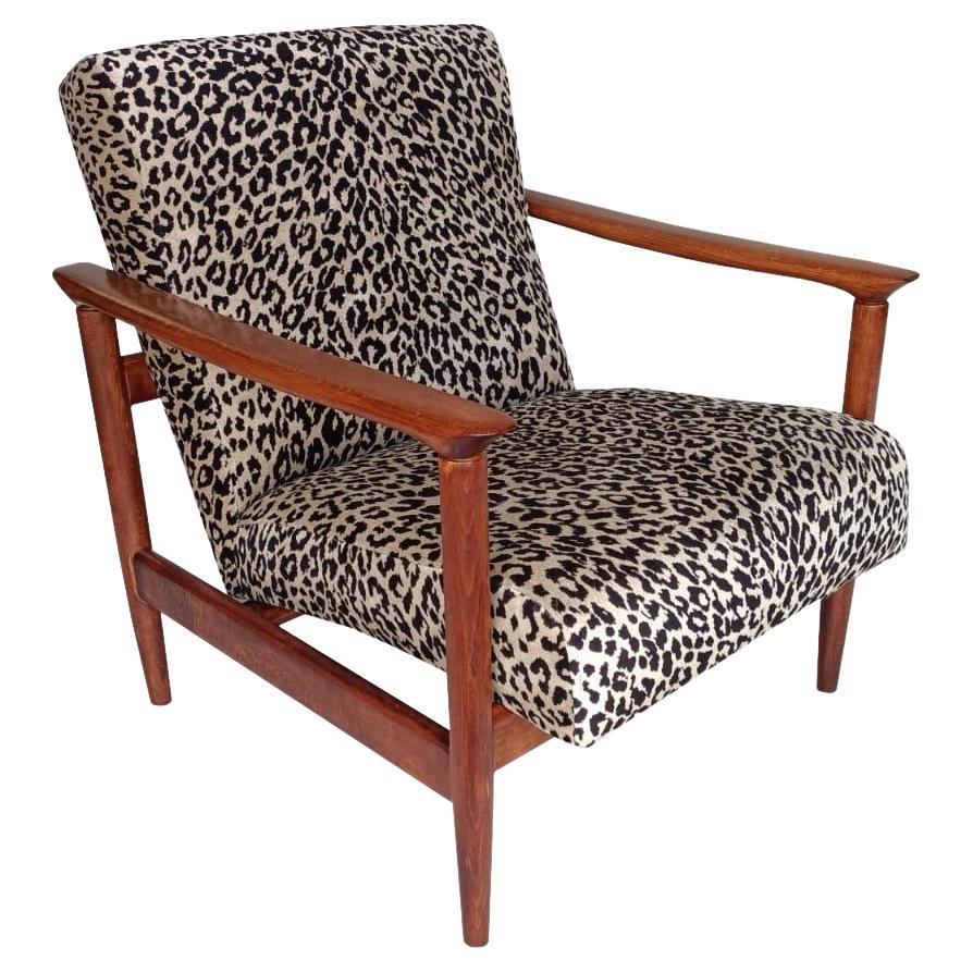 Sillón de leopardo beige de mediados de siglo, GFM 142, Edmund Homa, Europa en venta