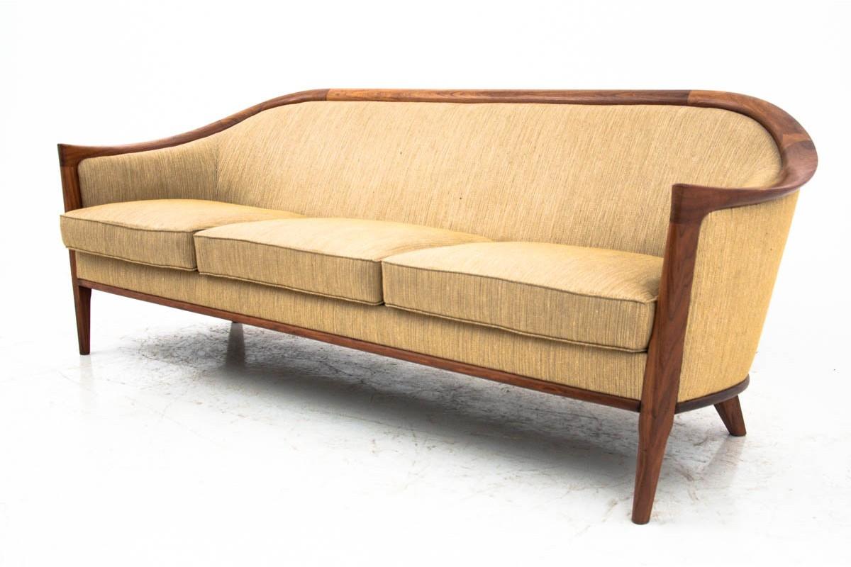 Mid-Century Modern Midcentury Beige Sofa, Danish Design, 1960s
