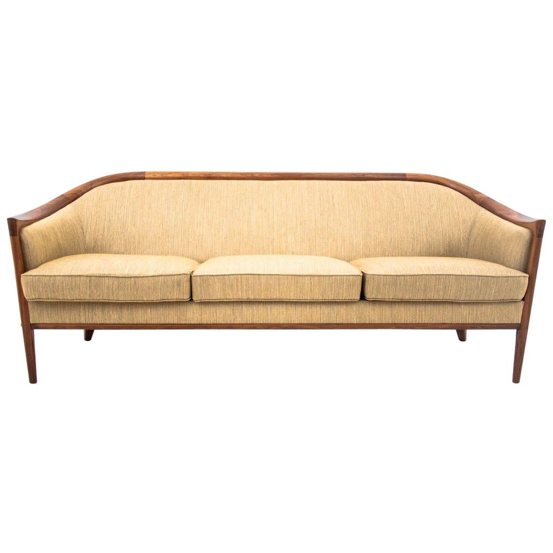 Midcentury Beige Sofa, Danish Design, 1960s