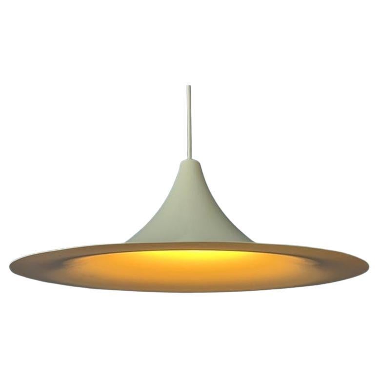 Mid Century Beige Space Age Witch Hat Pendant Light, 1970s