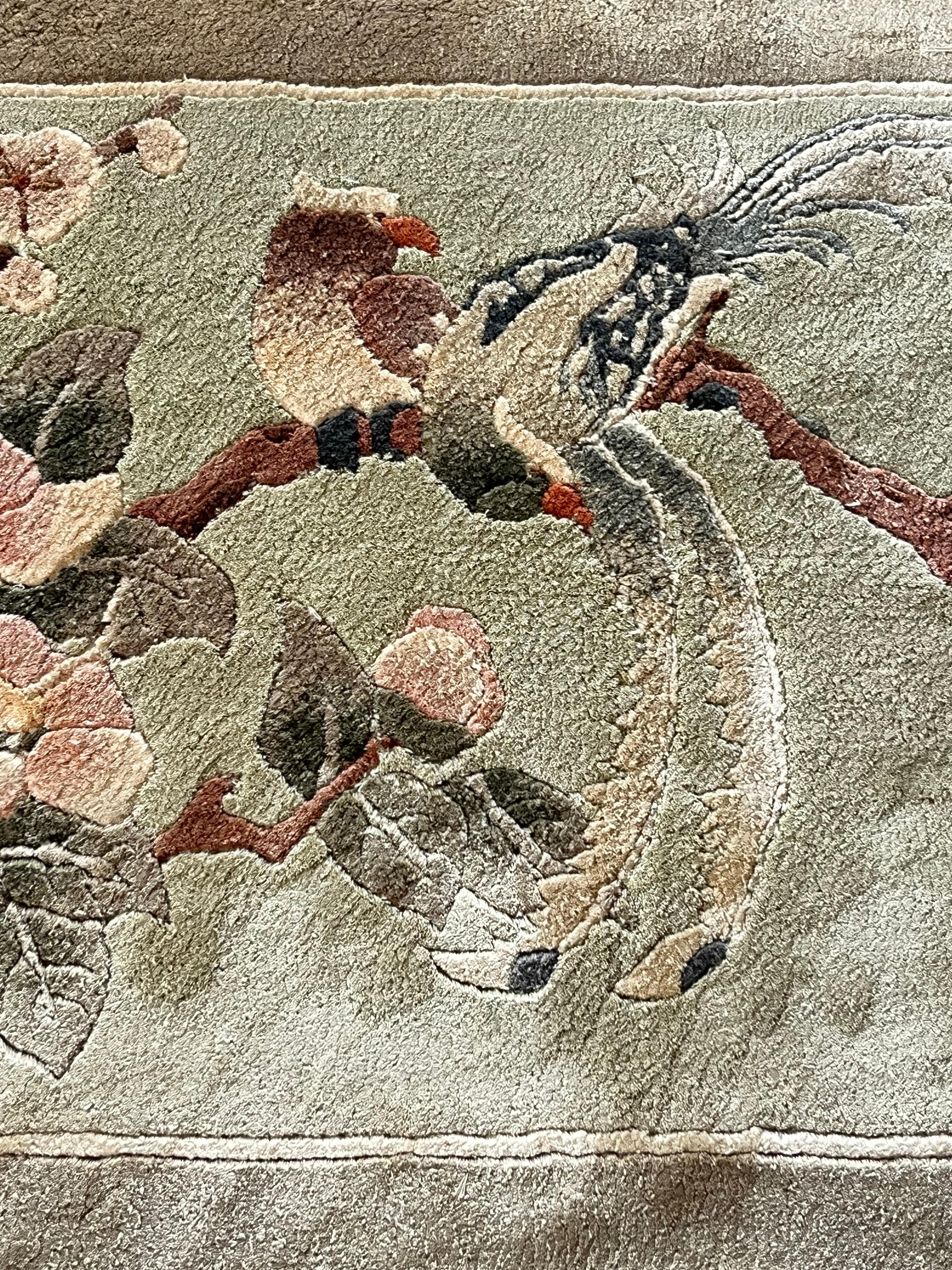 Mid-Century Beijing Silk Carpet, 20th Century China In Good Condition For Sale In Palermo, IT