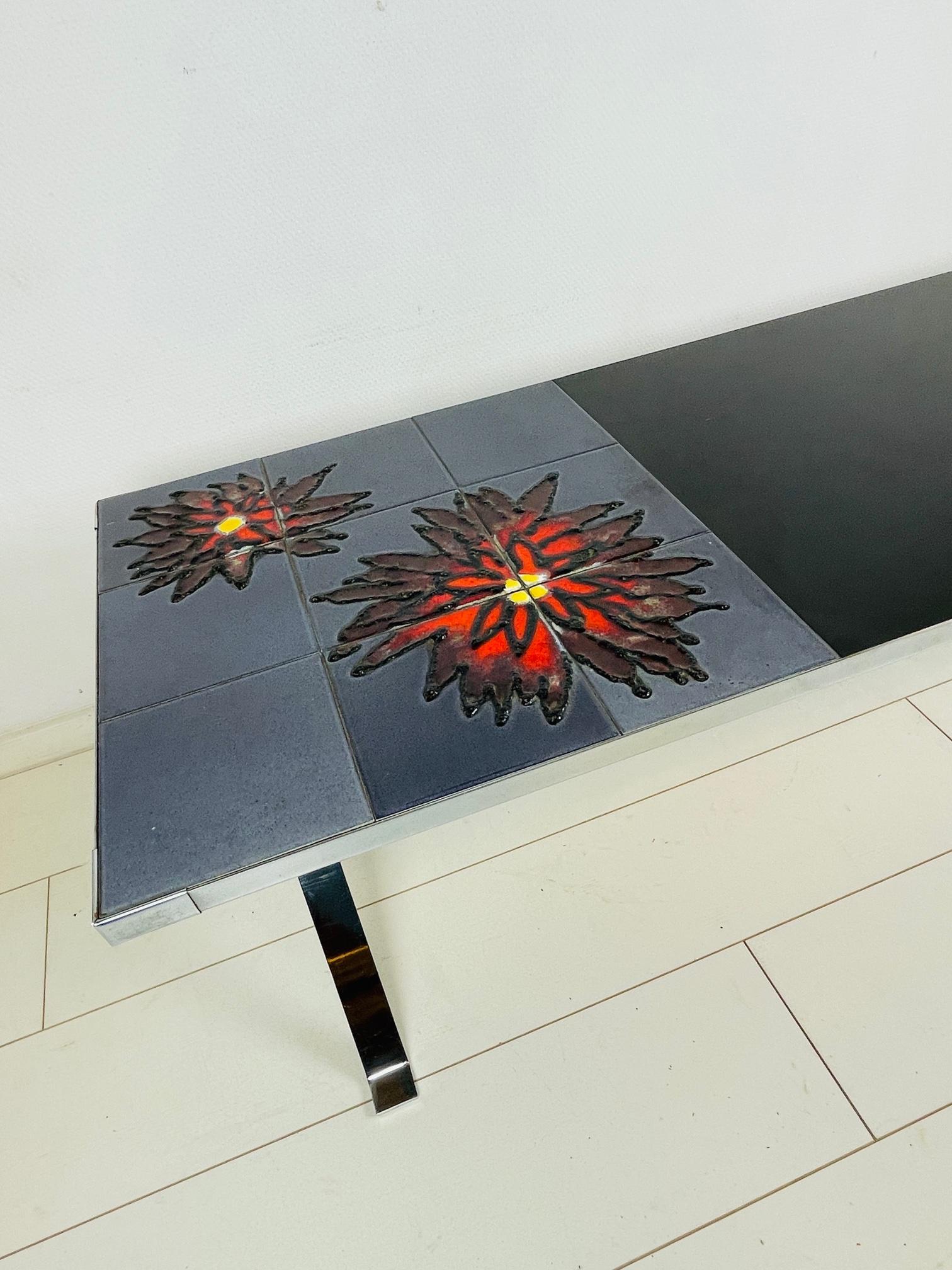 Mid-Century Belgian Ceramic Tile Adri Coffee Table from Belarti, 1960s In Good Condition For Sale In ROTTERDAM, ZH