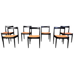 Sillas de comedor belgas de mediados de siglo, años 60 - juego de 7
