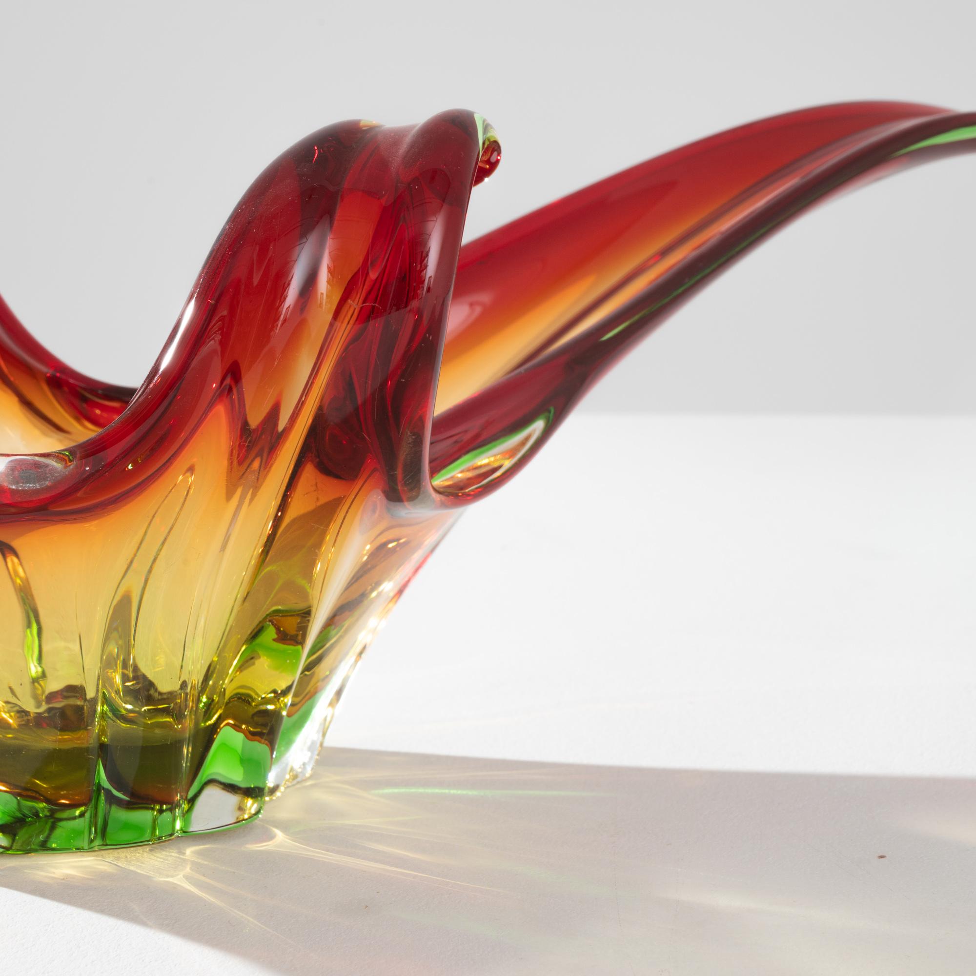Mid Century Belgian Glass Plateau For Sale 1