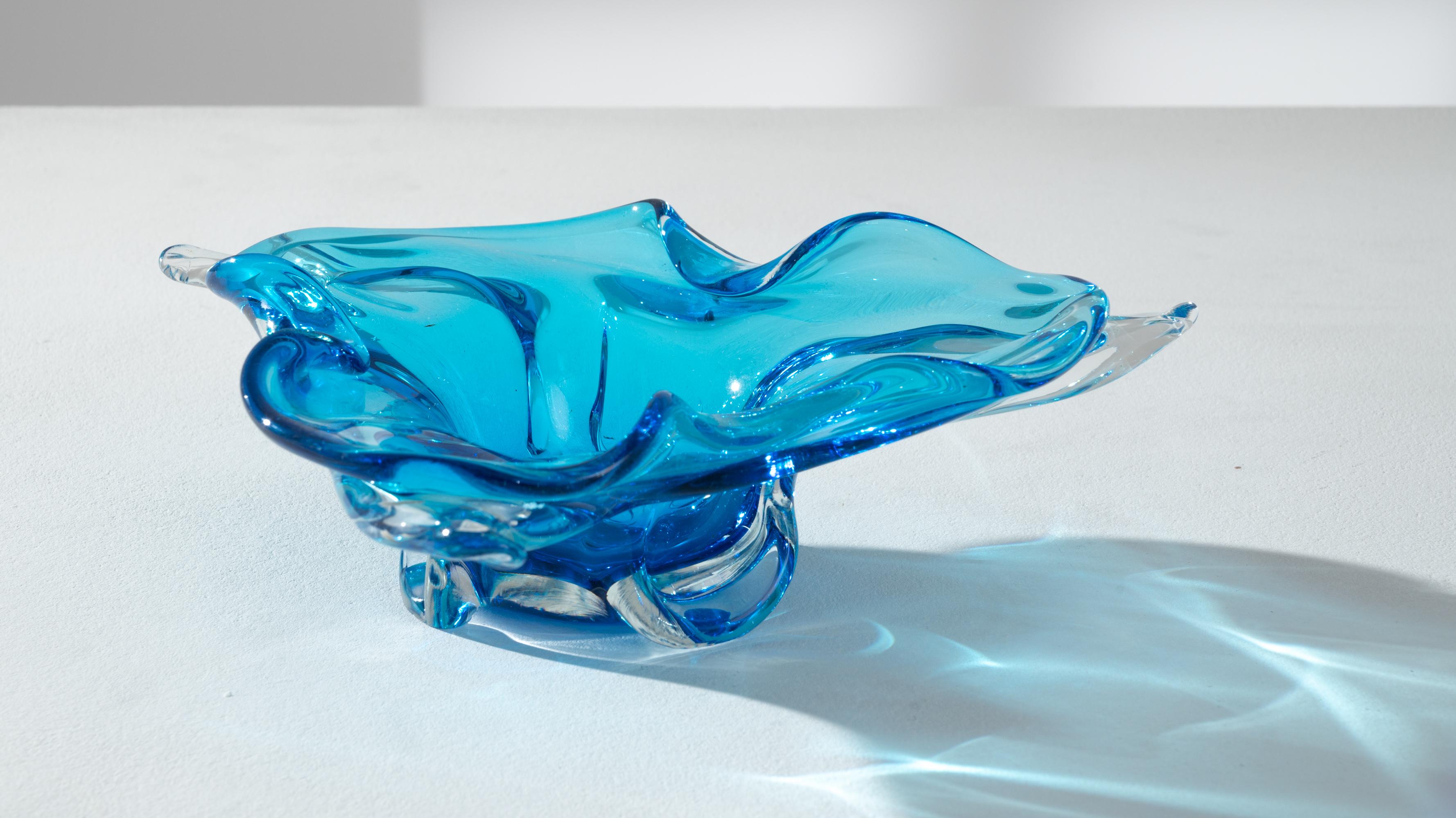 Mid Century Belgian Glass Plateau For Sale 2