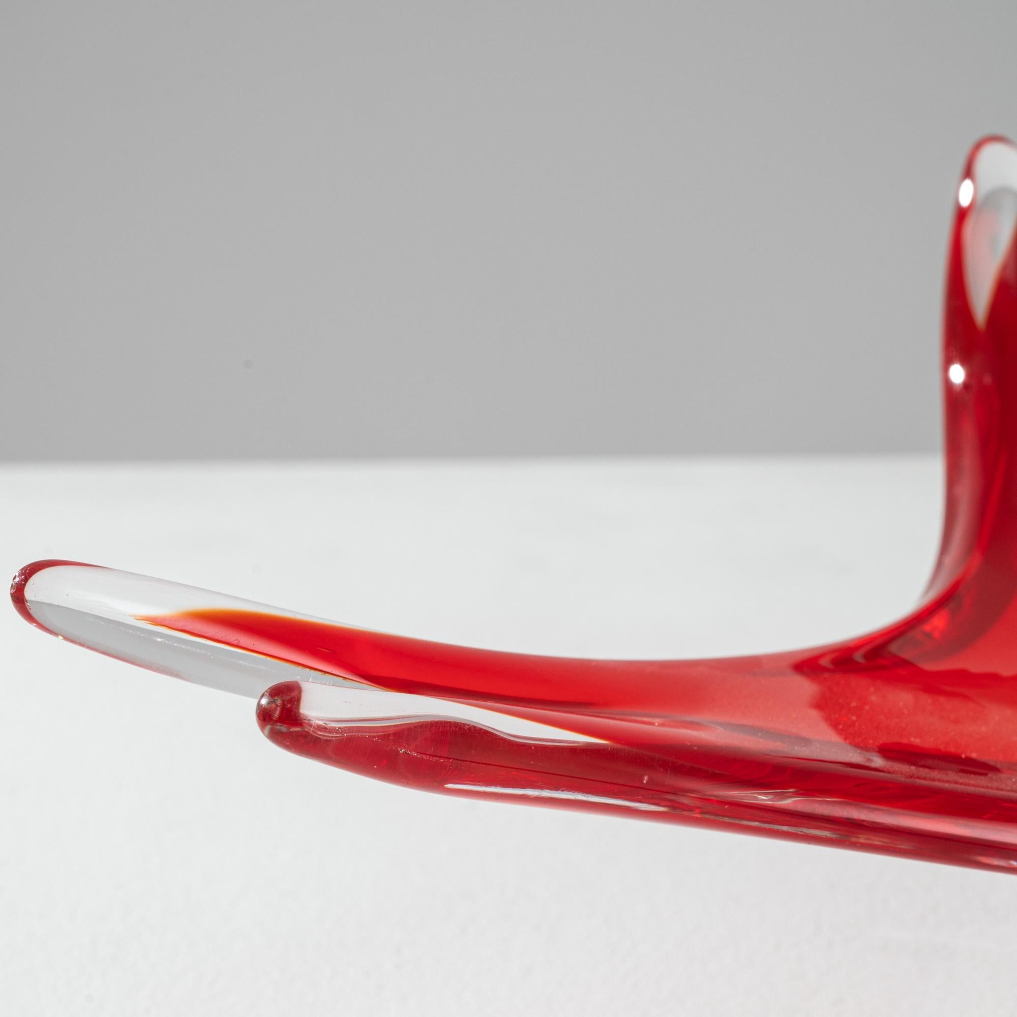 Mid-Century Belgian Glass Plateau For Sale 2