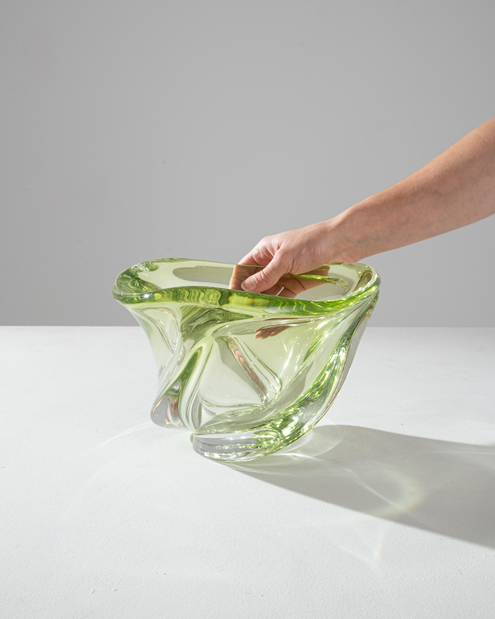Mid-Century Modern Mid Century Belgian Glass Vase For Sale