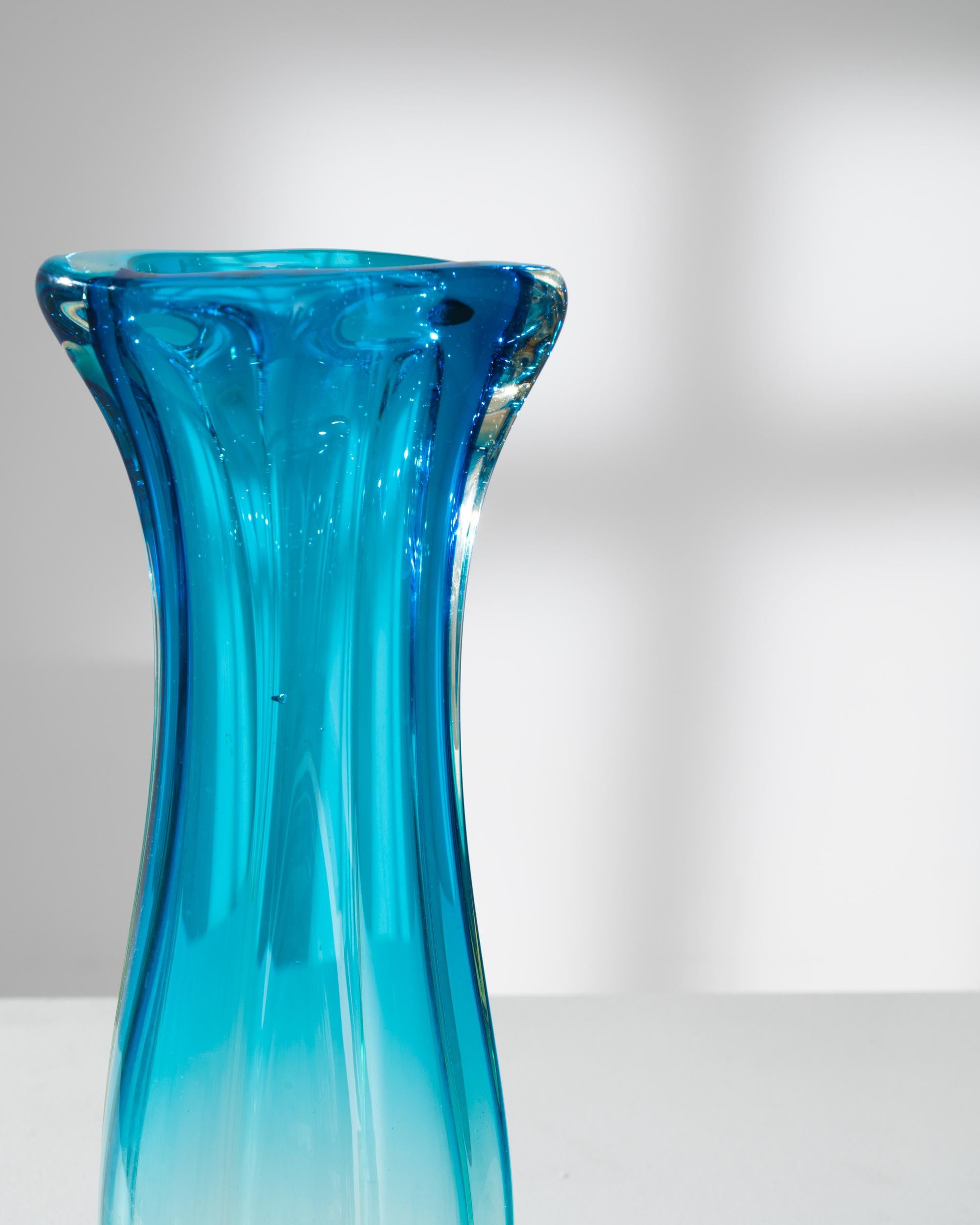 Mid-Century Modern Mid Century Belgian Glass Vase For Sale