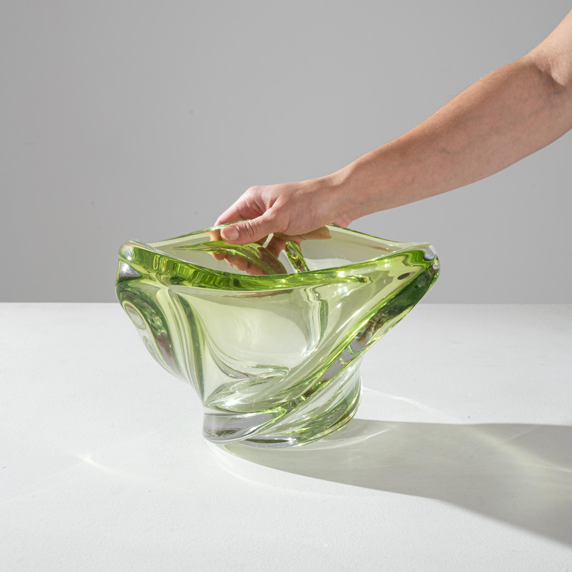 20th Century Mid Century Belgian Glass Vase For Sale