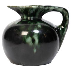 Pichet en poterie émaillée belge du milieu du siècle C.C. C.1960