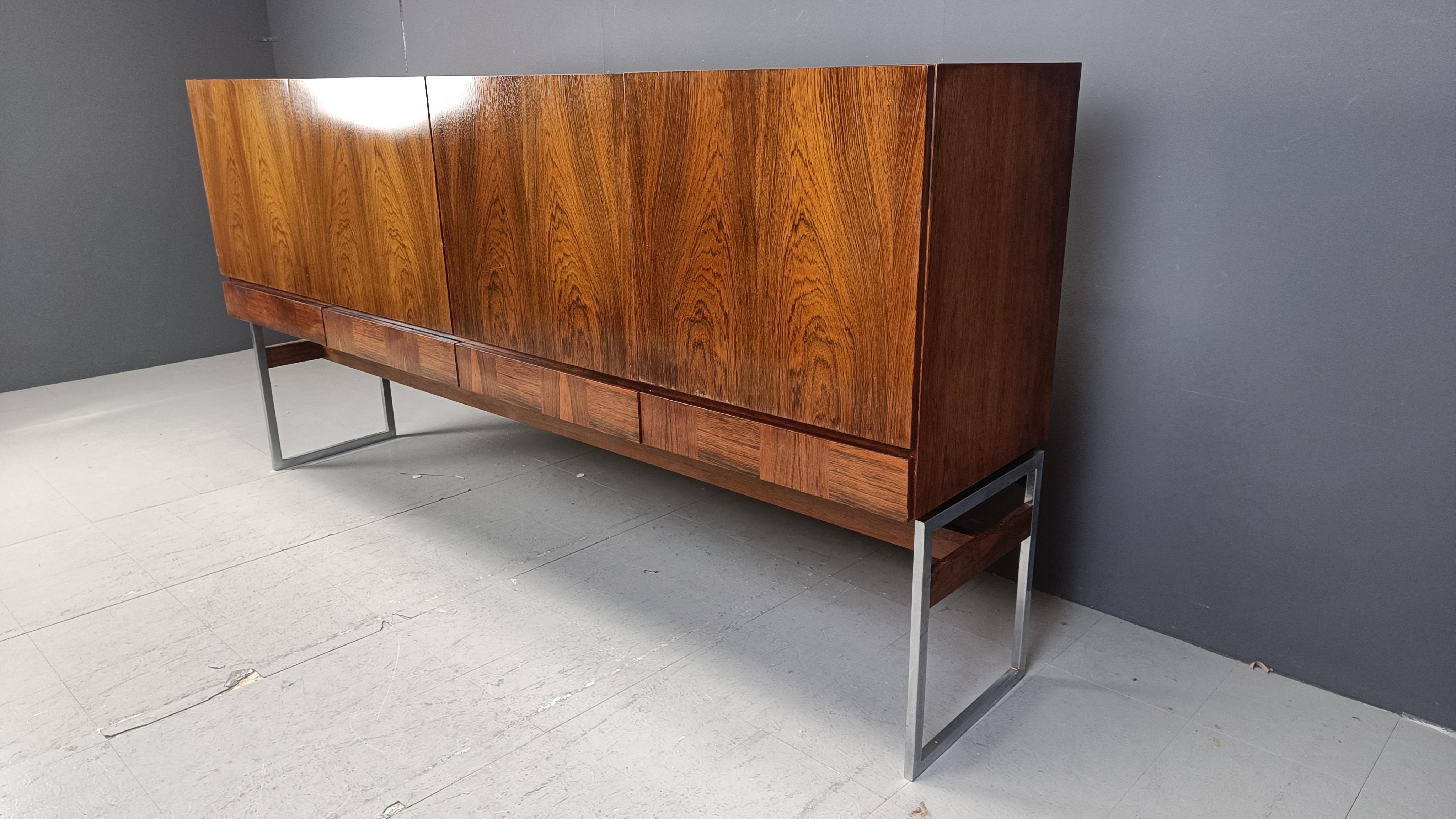 Chrome Planche haute belge du milieu du siècle, 1960 en vente
