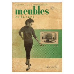 Rivista belga di metà secolo "Meubles et décors" n°674. Belgio, 1954.