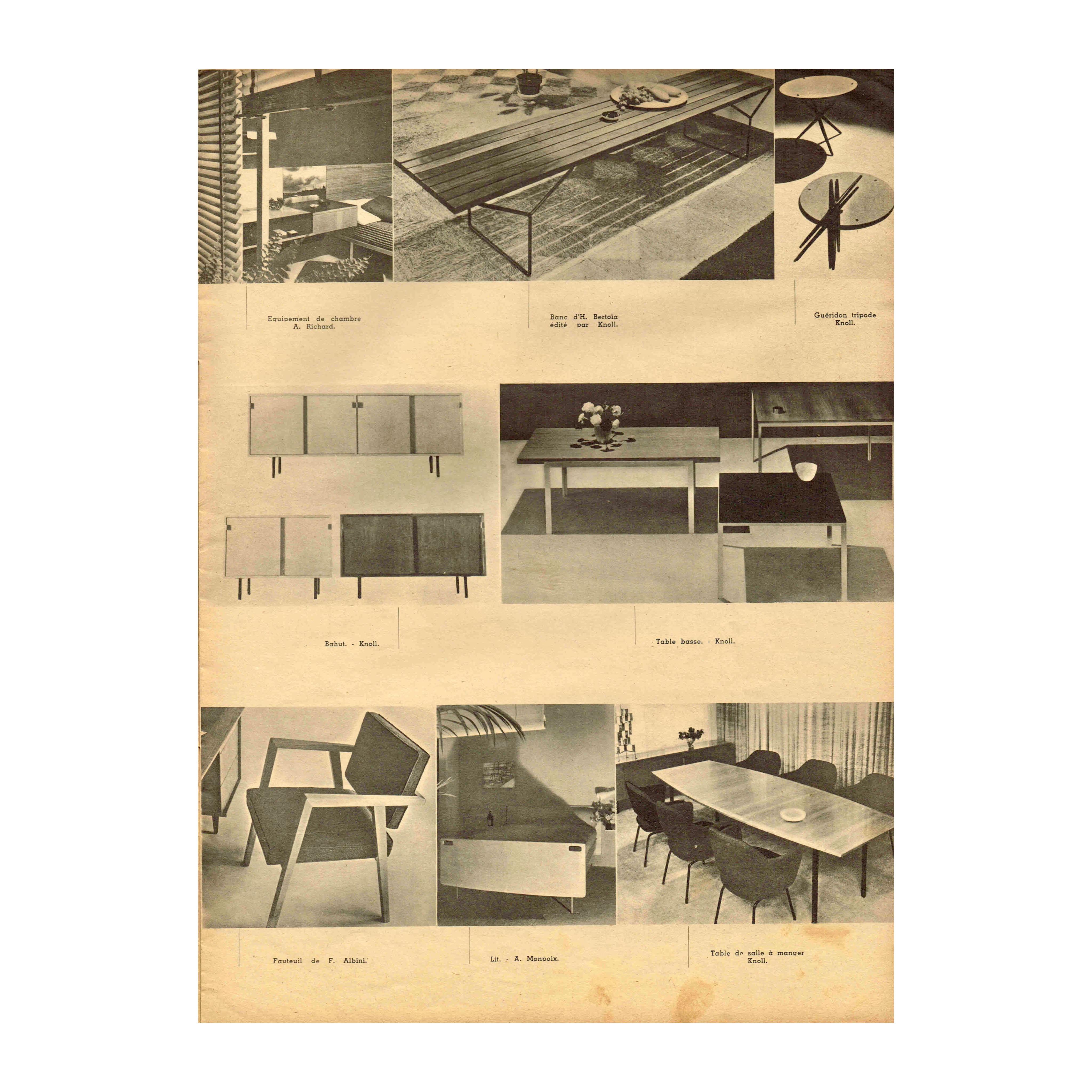 Mid-Century Modern Mid-Century Belgian magazine “Meubles et décors” n°675. Belgium, 1954. For Sale