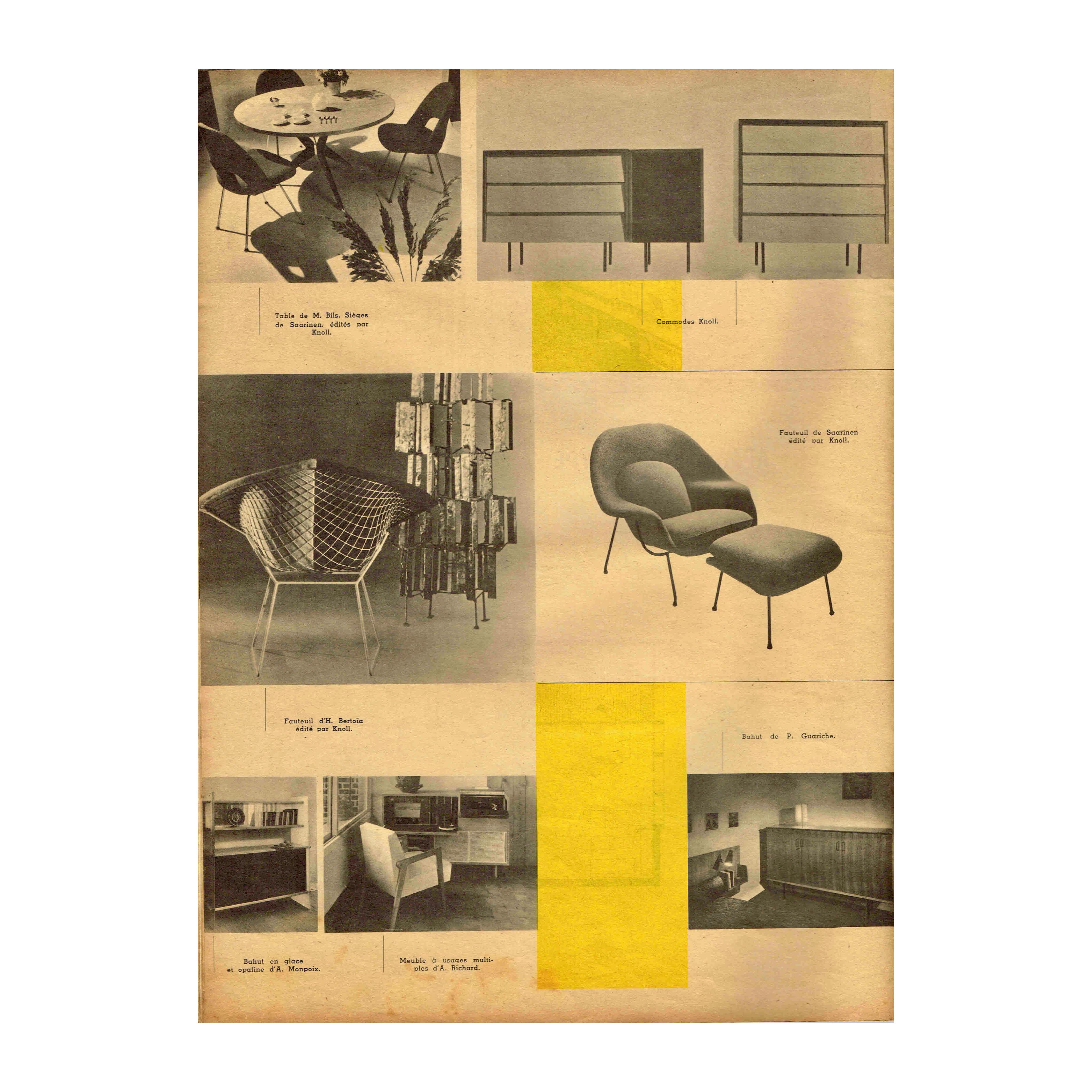 Mid-Century Belgian magazine “Meubles et décors” n°675. Belgium, 1954. In Good Condition For Sale In Barcelona, ES