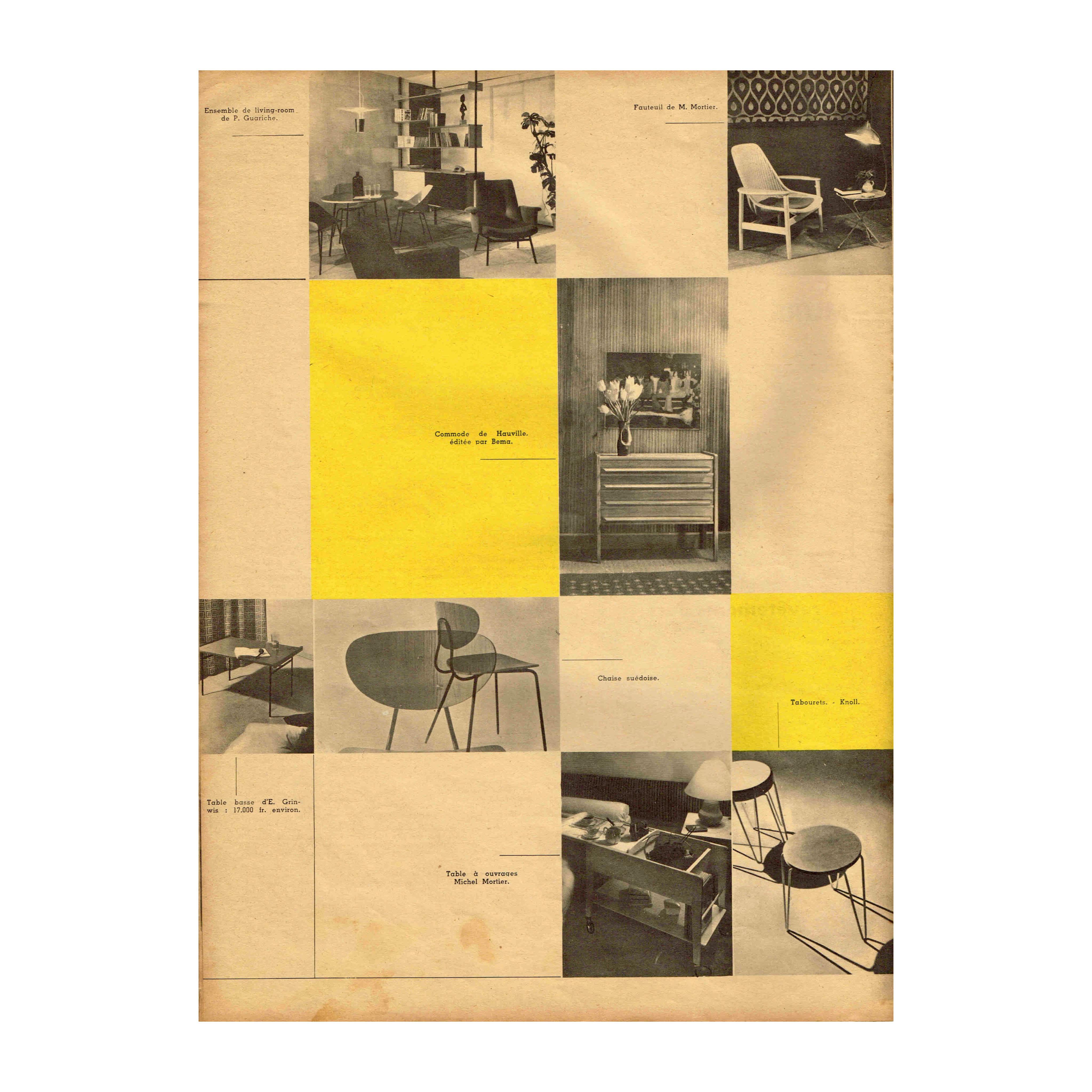 Mid-20th Century Mid-Century Belgian magazine “Meubles et décors” n°675. Belgium, 1954. For Sale