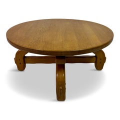 Mid-Century Belgian Oak Coffee Table