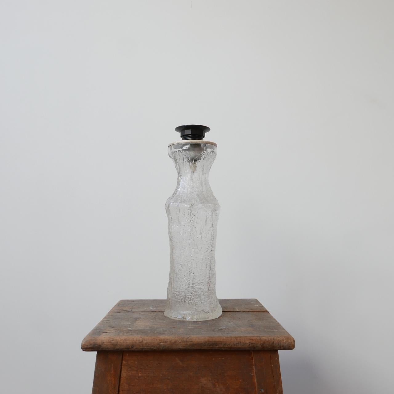 Mid-Century Belgium Glass Table Lamp For Sale 3