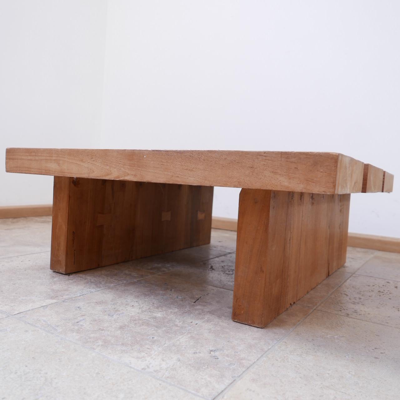 Mid-Century Belgium Thick Slab Coffee Table In Good Condition In London, GB