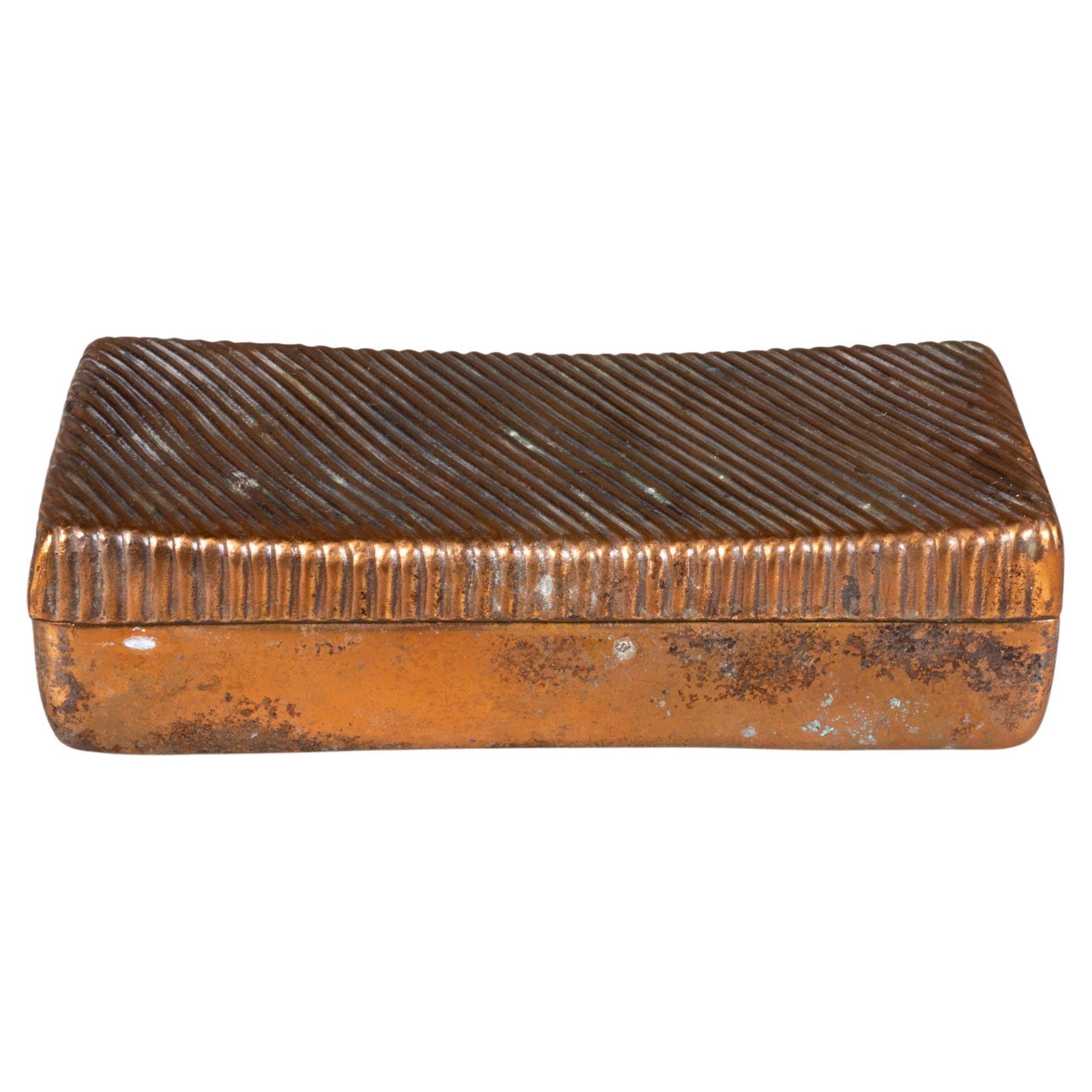 MCM Ben Seibel for JenFred Ware Copper Trinket Box c.1960 (FREE SHIPPING) For Sale