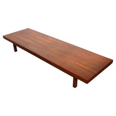 Mid Century Bench Coffee Table attributed to Milo Baughman Thayer Coggin 1960's