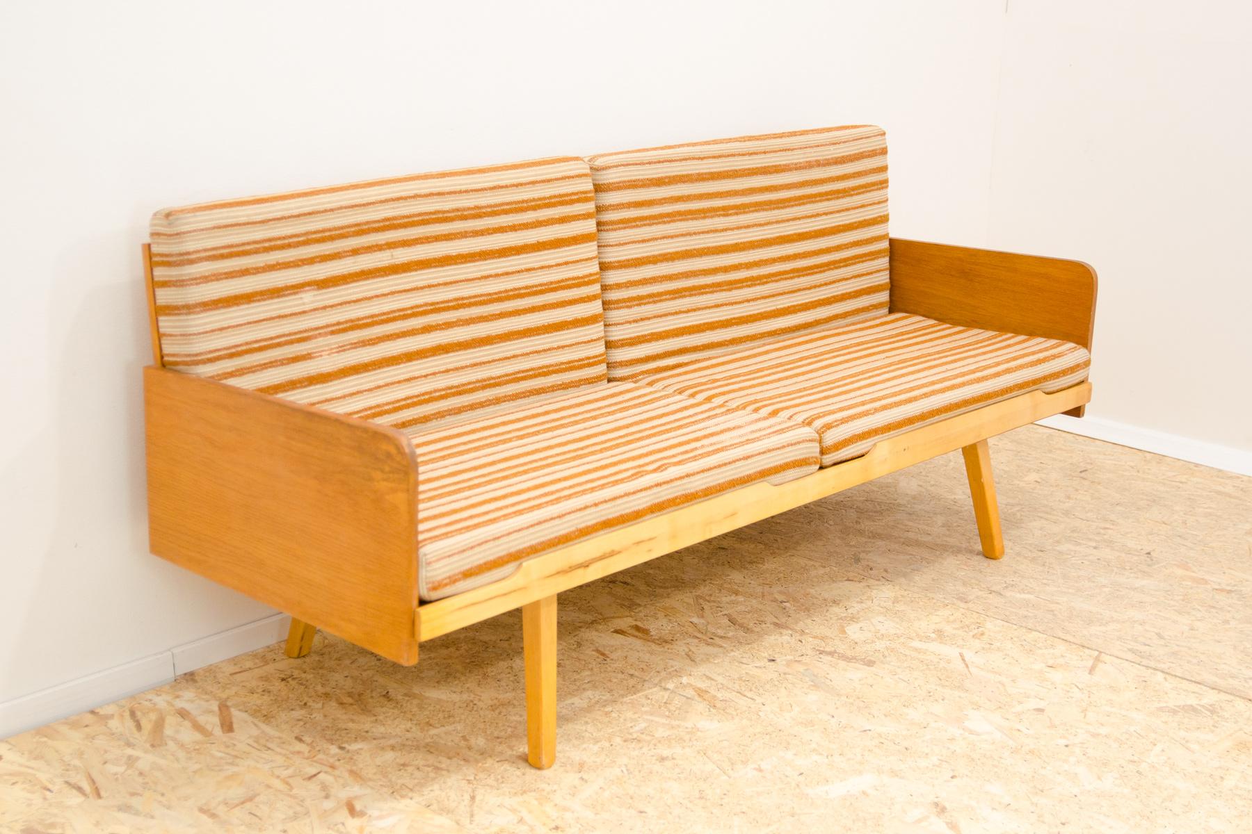 Mid-Century Modern Mid century bench or folding sofa by Interier Praha, 1960´s For Sale