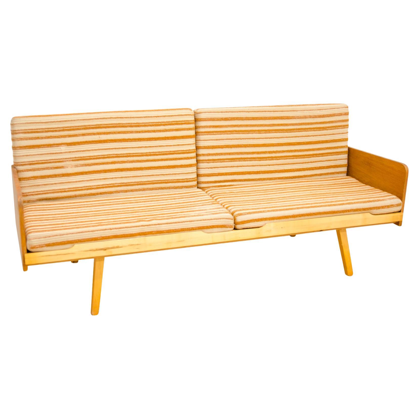 Mid century bench or folding sofa by Interier Praha, 1960´s For Sale