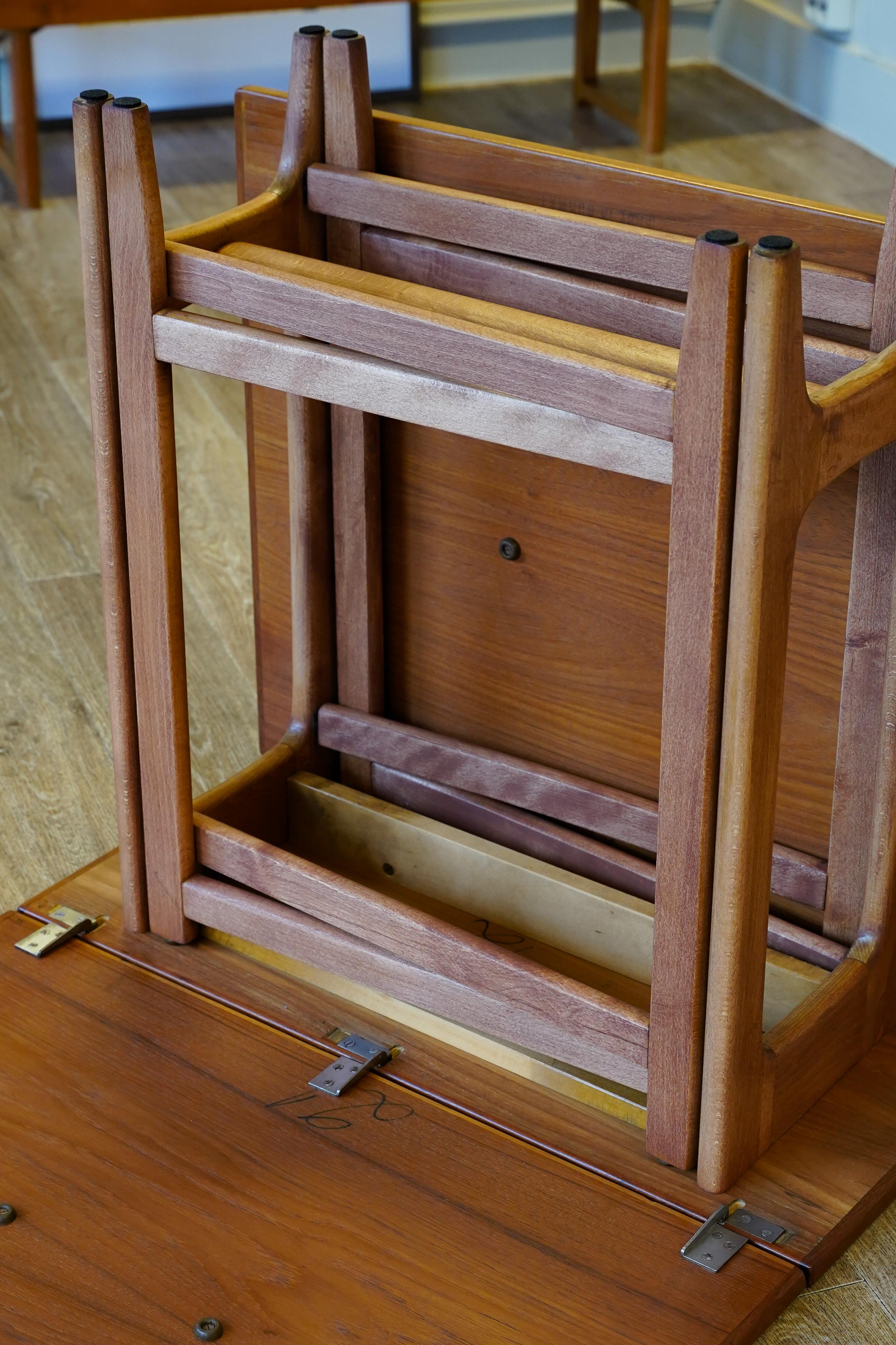 Mid Century Bendt Winge Drop-Leaf Dining Table Nr 4 in teak, Norway 11