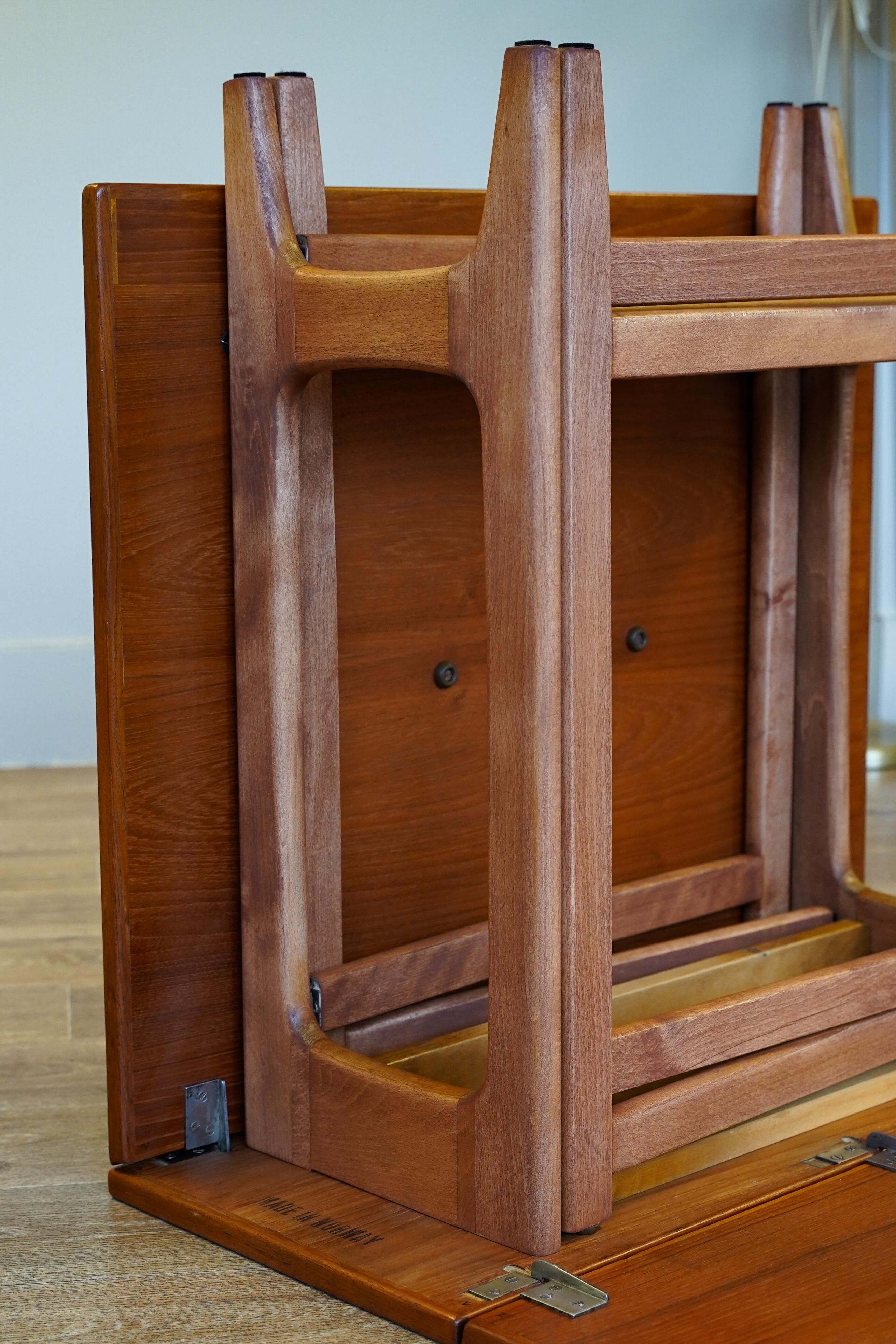 Mid Century Bendt Winge Drop-Leaf Dining Table Nr 4 in teak, Norway 13