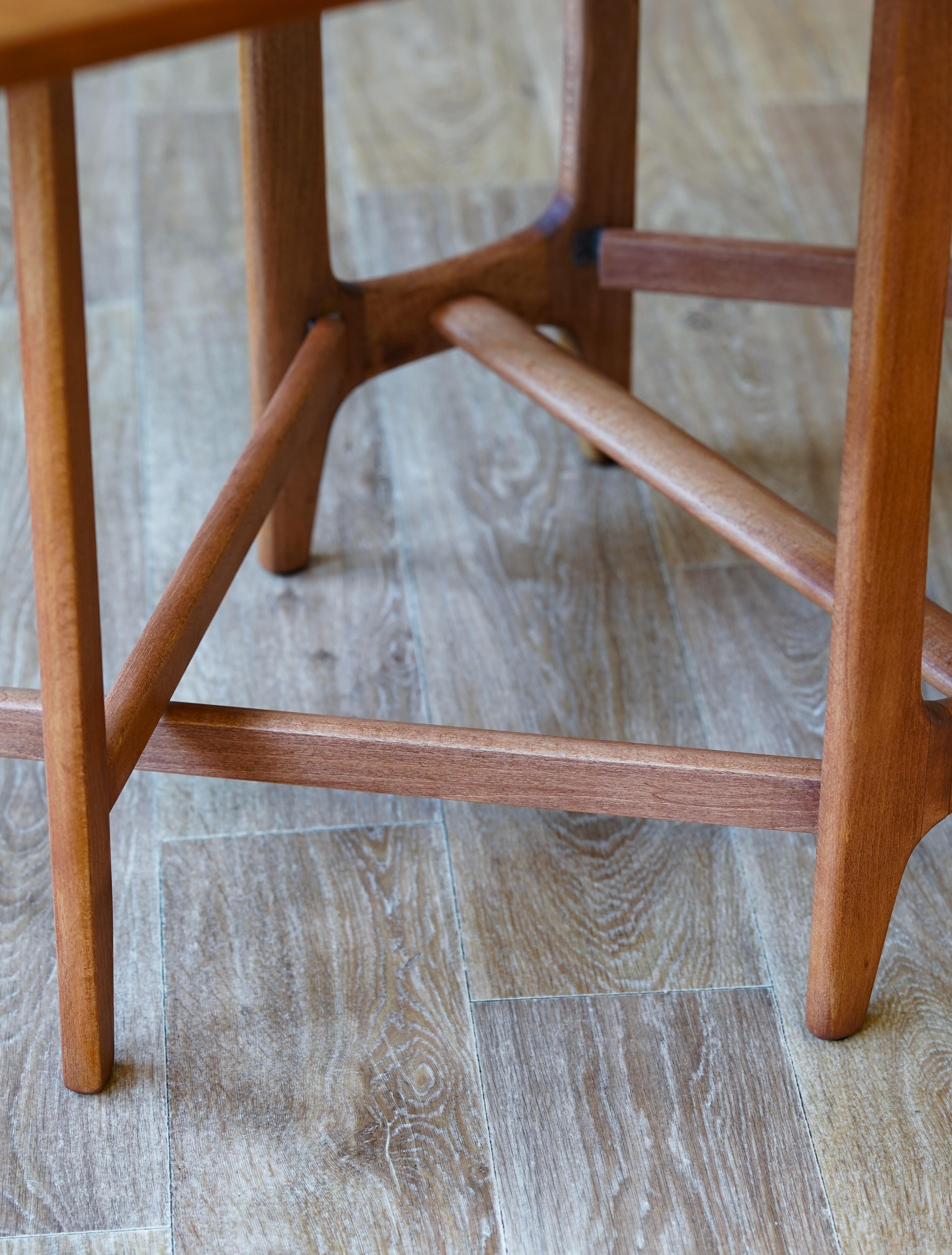 Wood Mid Century Bendt Winge Drop-Leaf Dining Table Nr 4 in teak, Norway