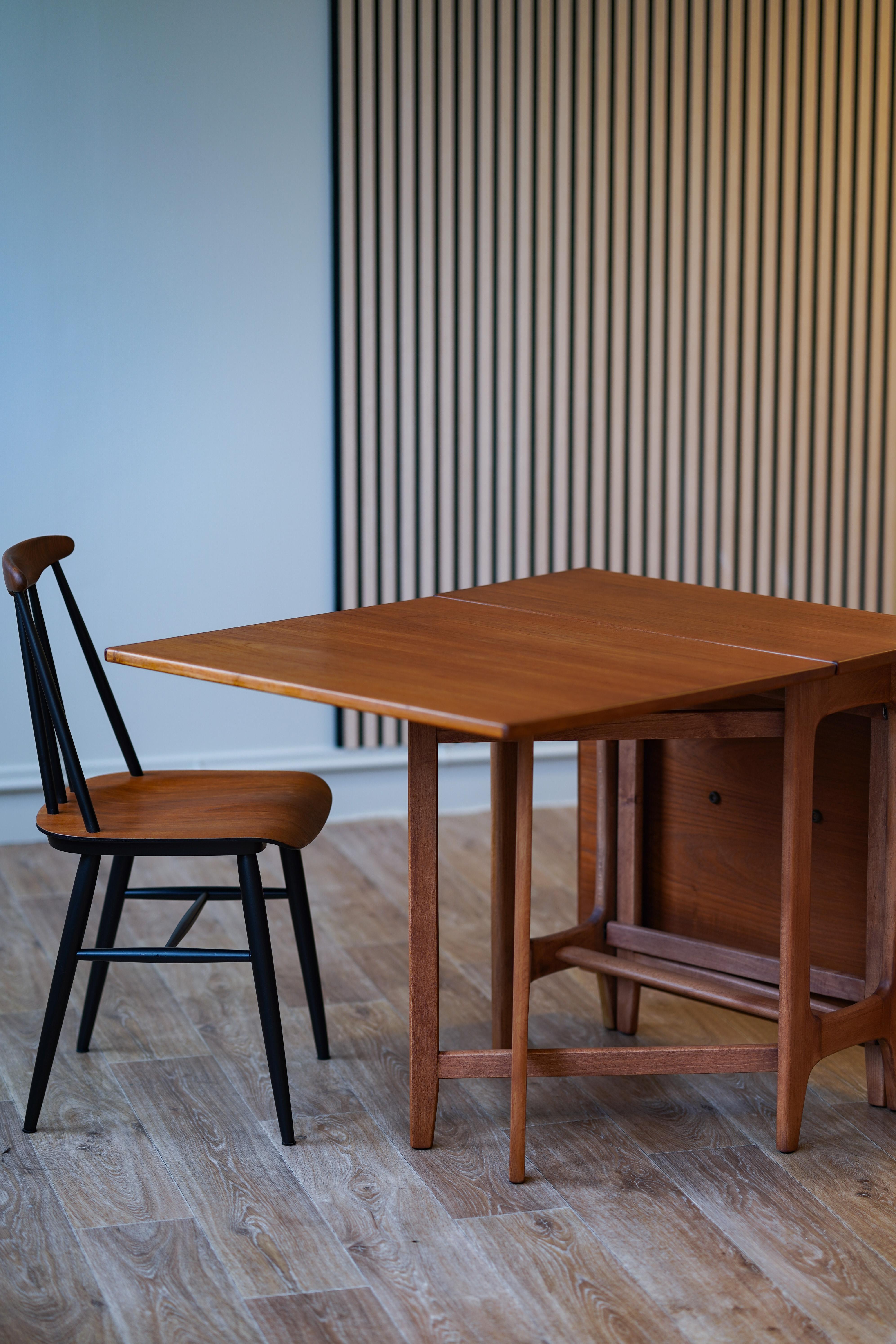 Mid Century Bendt Winge Drop-Leaf Dining Table Nr 4 in teak, Norway 2