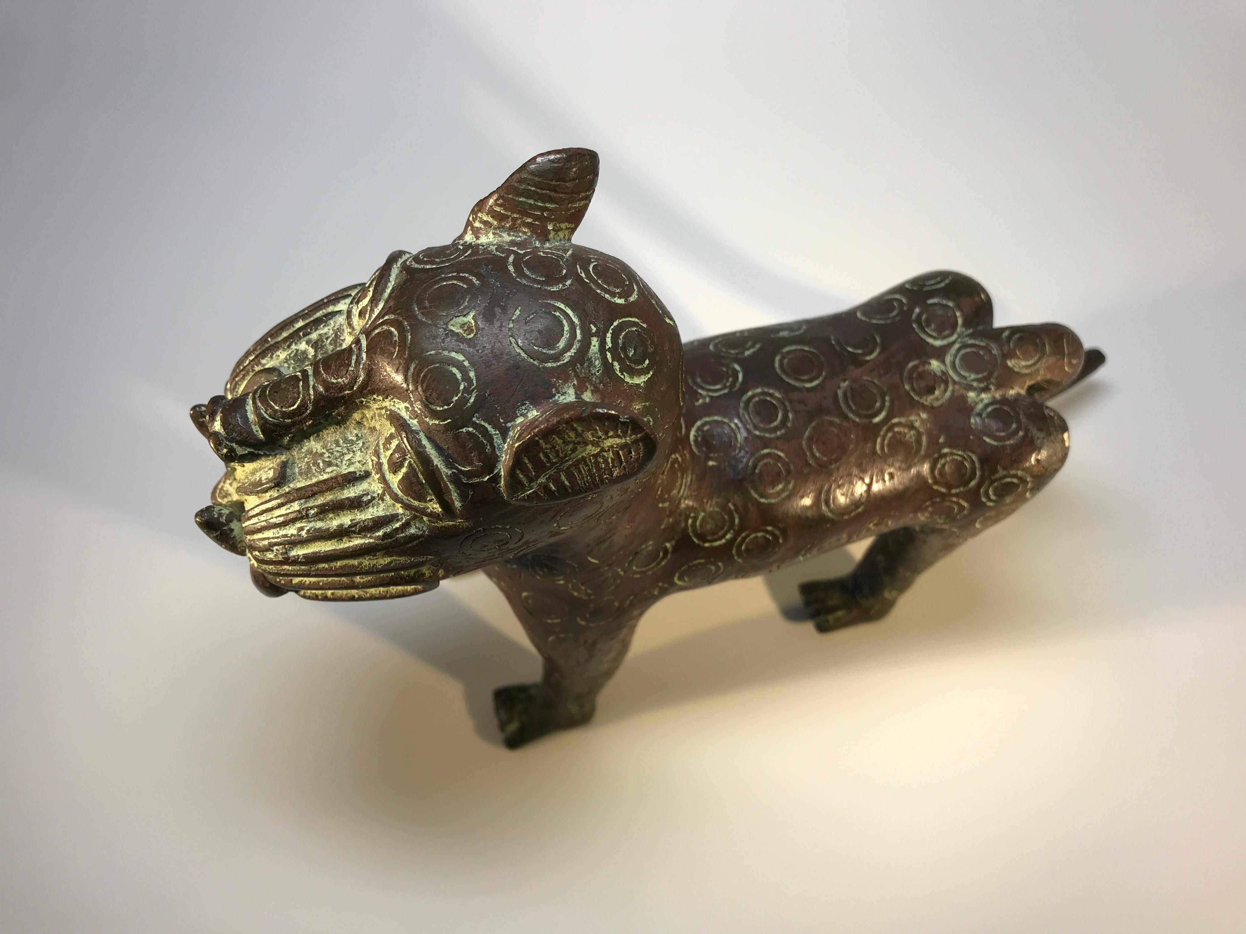 Beninese Midcentury Benin Lost Wax Bronze Leopard 1970s African Sculpture
