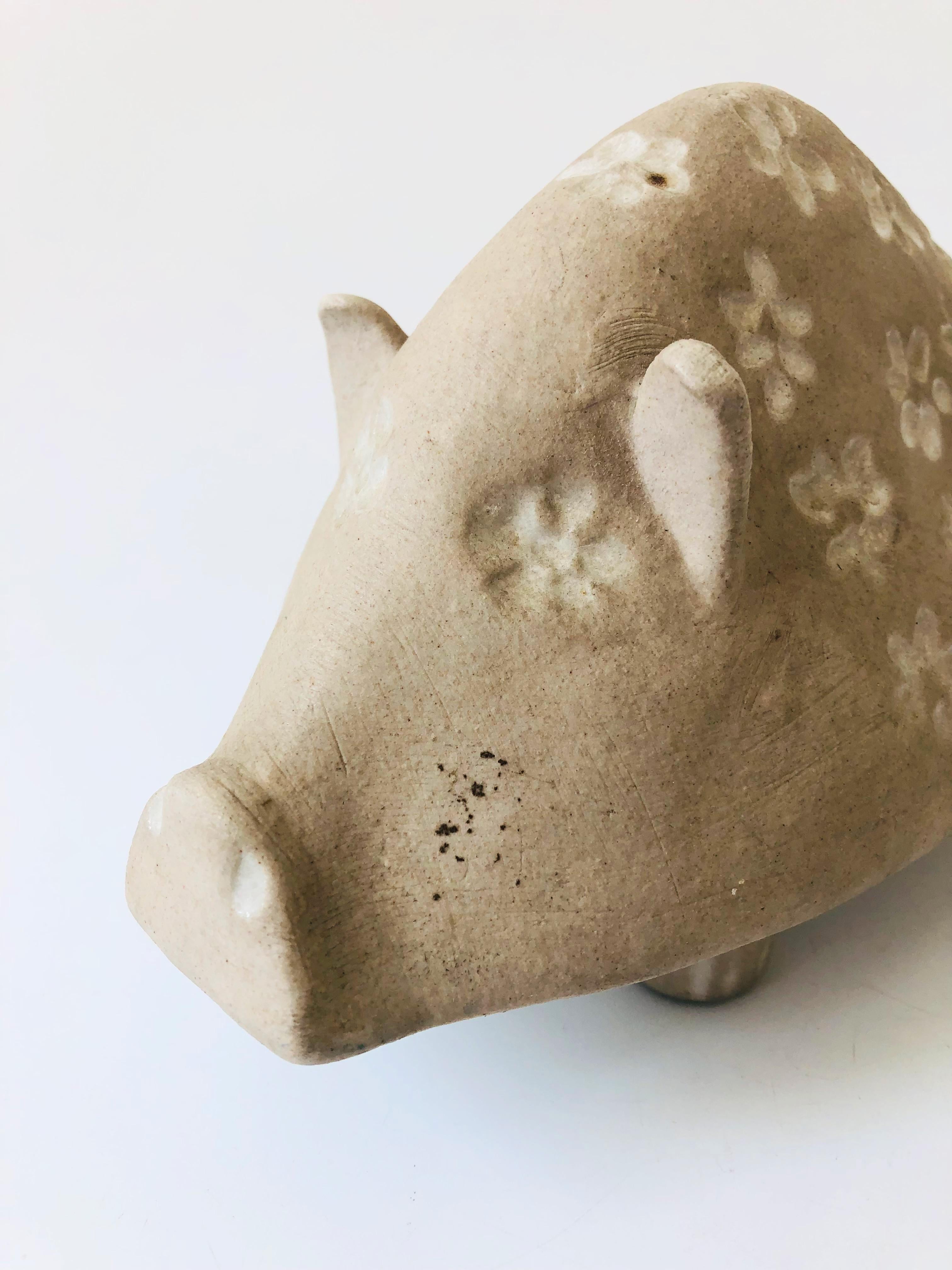 Mid Century Bennington Pottery Handmade Pig Bank by David Gil and Yusuke Aida 2