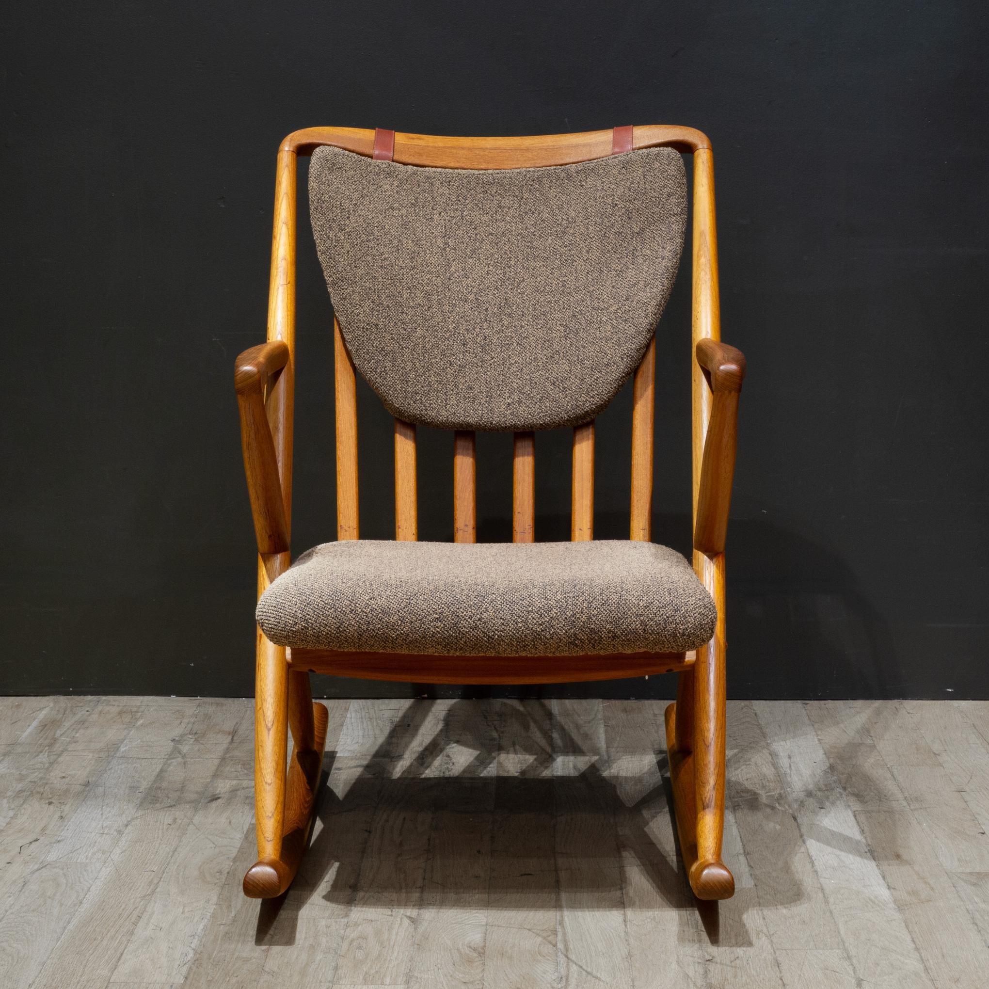 Mid-Century Modern Mid-century Benny Linden Teak Rocking Chair c.1960 For Sale