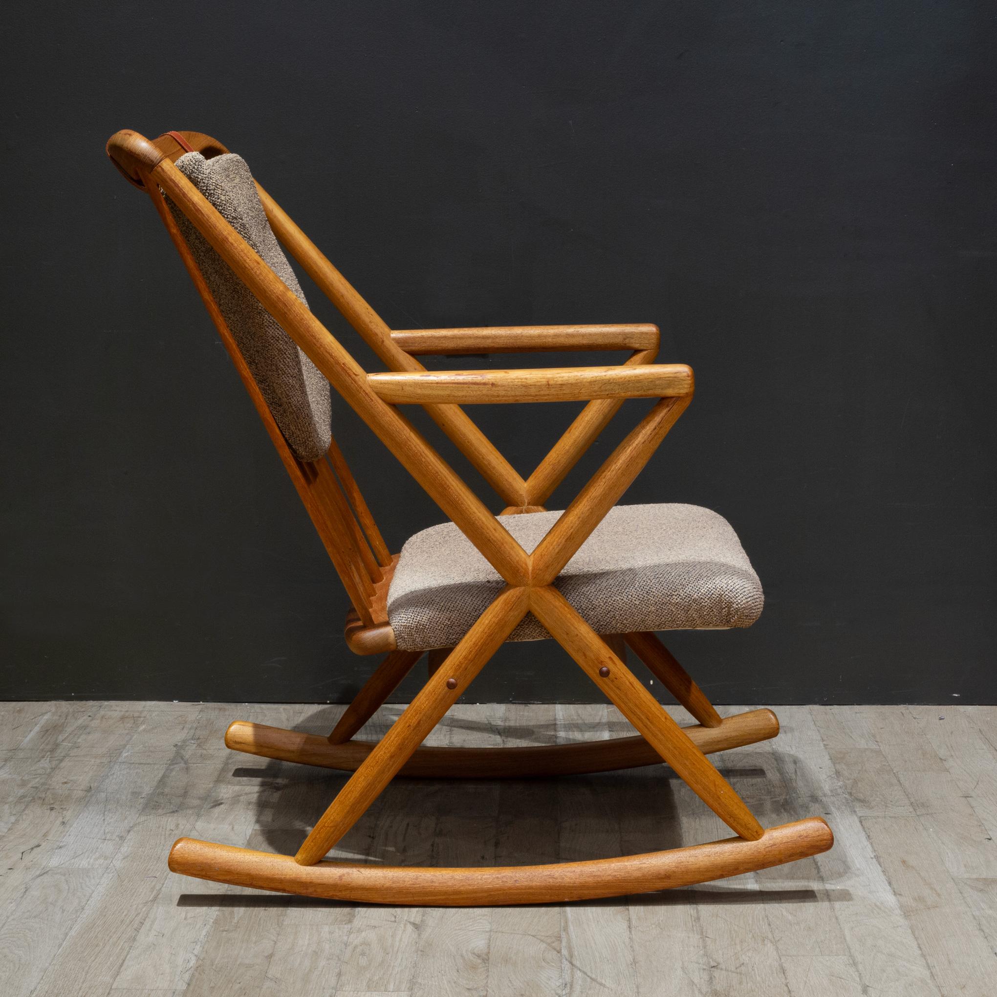 Mid-century Benny Linden Teak Rocking Chair c.1960 In Good Condition For Sale In San Francisco, CA