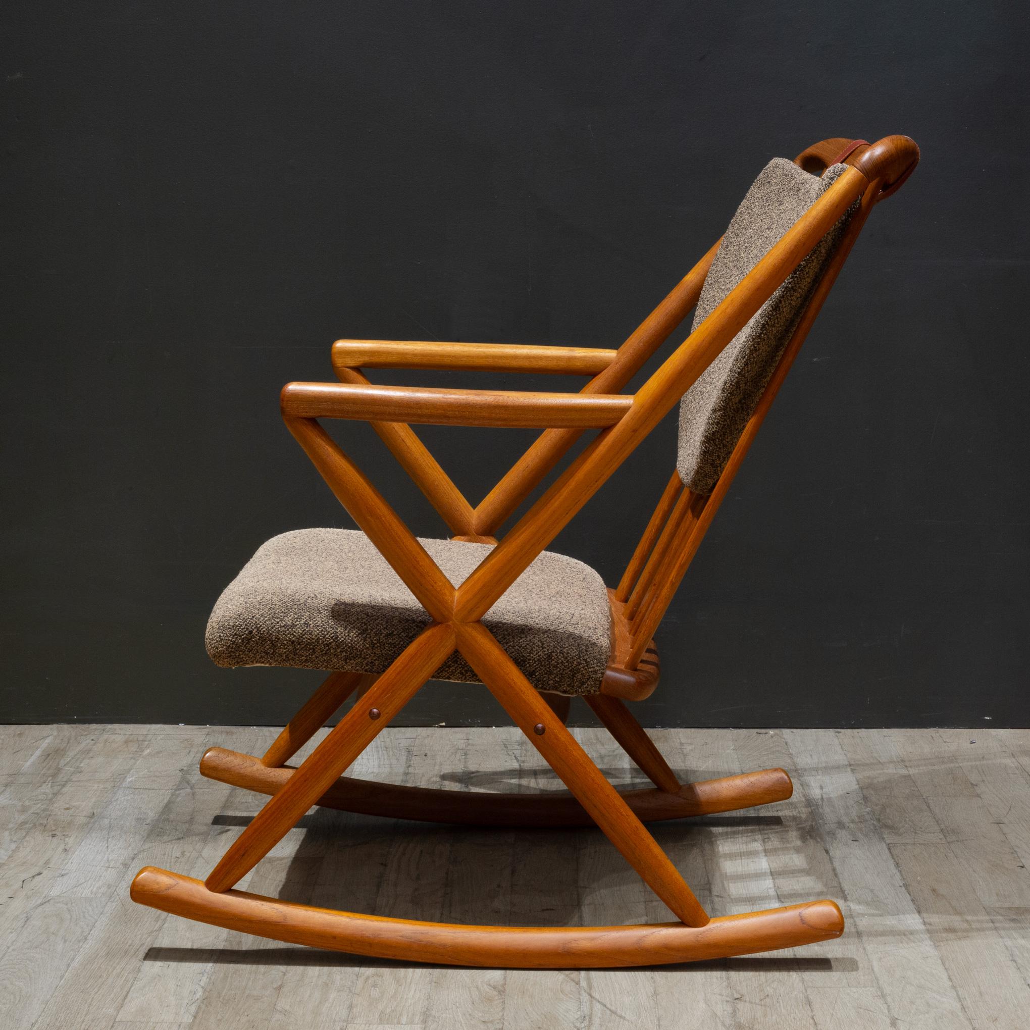 20th Century Mid-century Benny Linden Teak Rocking Chair c.1960 For Sale
