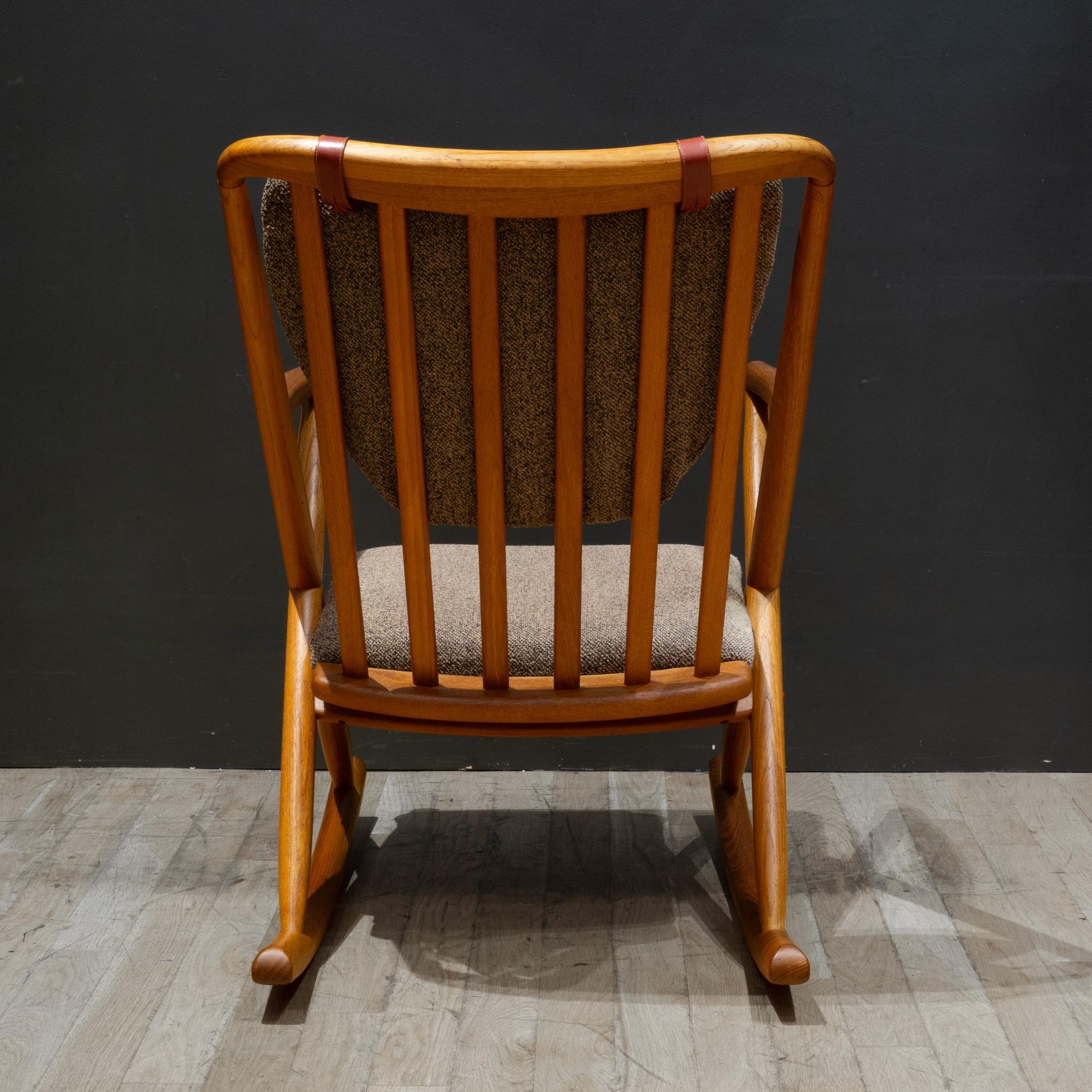 Wood Mid-century Benny Linden Teak Rocking Chair c.1960 For Sale