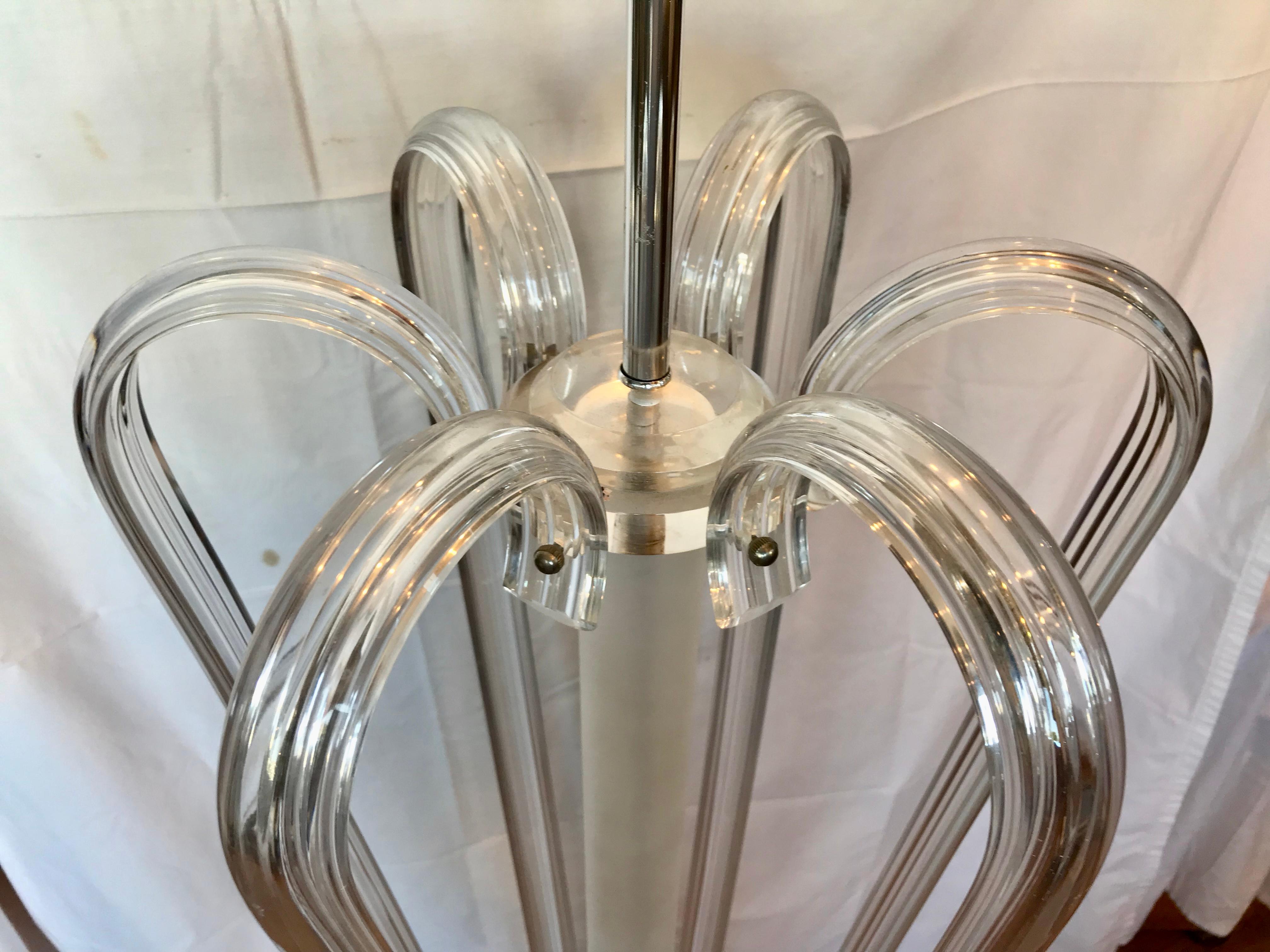 Midcentury Bent Lucite Floor Lamp 3