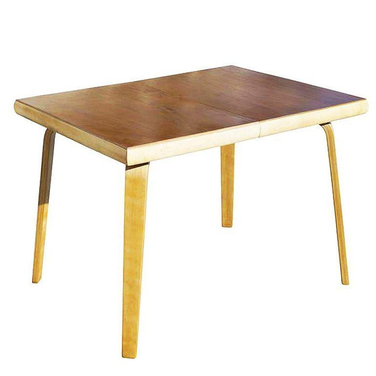 Mid-century Bent Plywood Dining Table w/ Birch Top by Thaden-Jordan Furniture For Sale 3