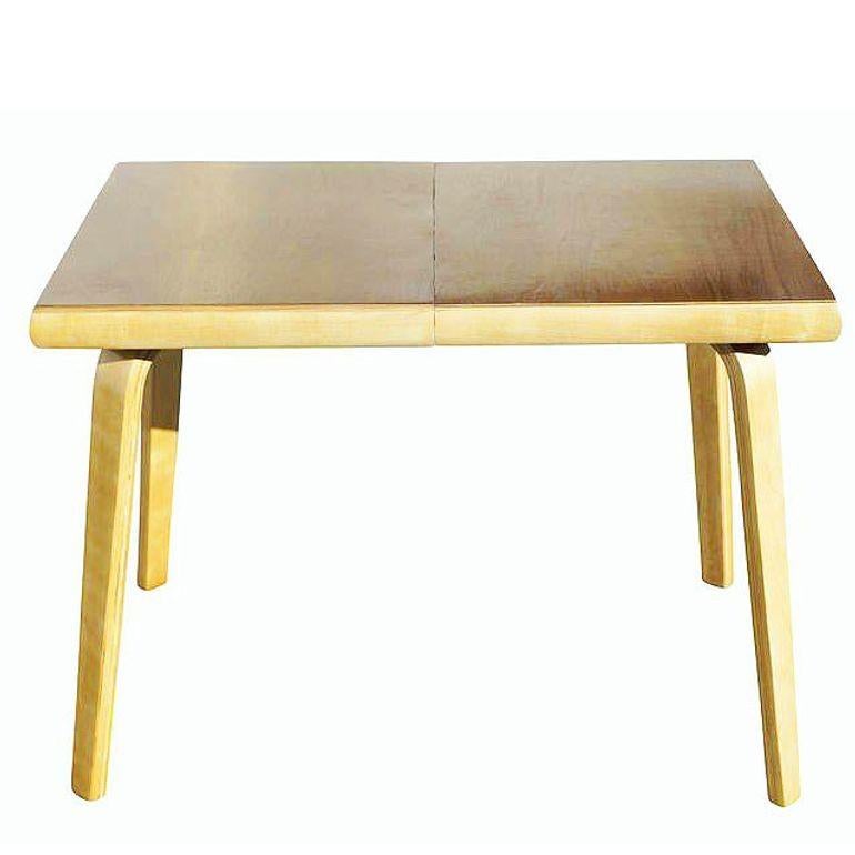 Mid-century Bent Plywood Dining Table w/ Birch Top by Thaden-Jordan Furniture For Sale 4