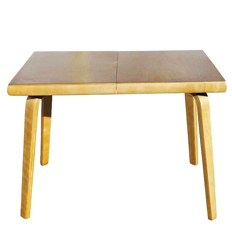 Mid-century Bent Plywood Dining Table w/ Birch Top by Thaden-Jordan Furniture For Sale 6