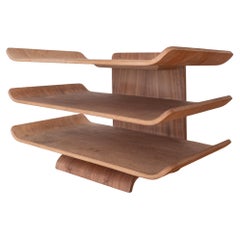 Mid Century Bent Plywood Multi Level Letter Paper Desk Tray