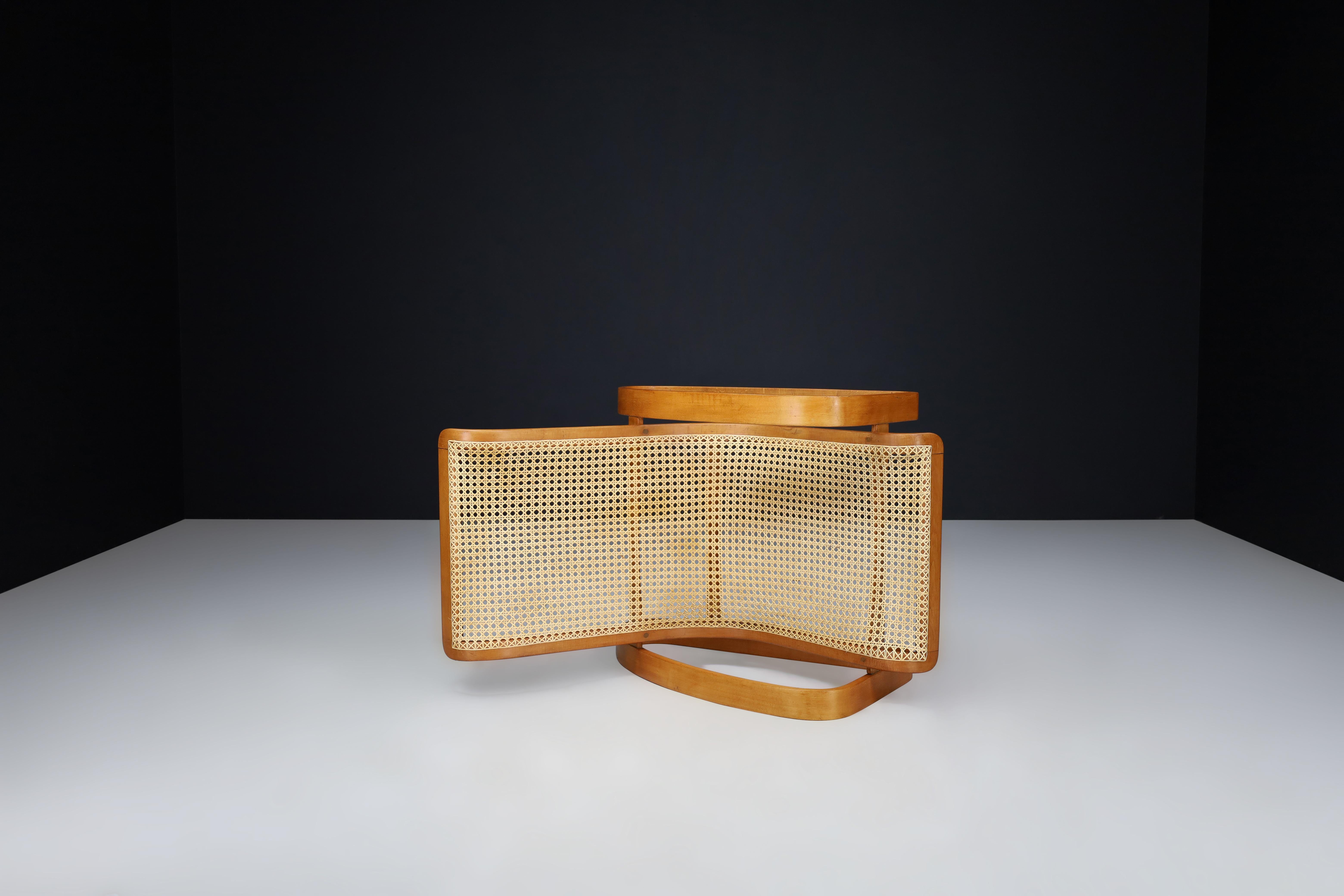 Mid-Century Bentwood and Cane Lounge Chair by Ditta Porino, Italy, 1960s For Sale 4