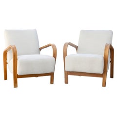 Mid-Century Bentwood Arm Chairs by Jindrich Halabala